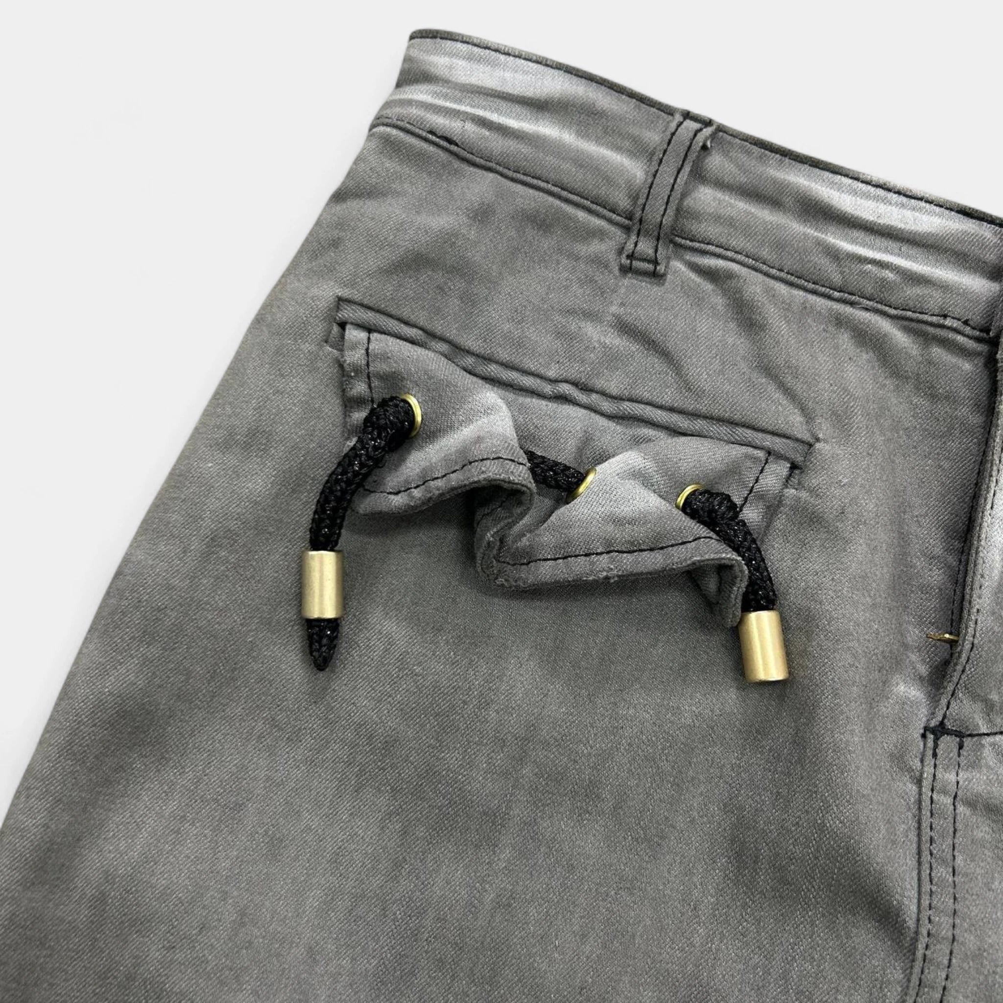 Galliano Ropes Denim Mid-Length Skirt