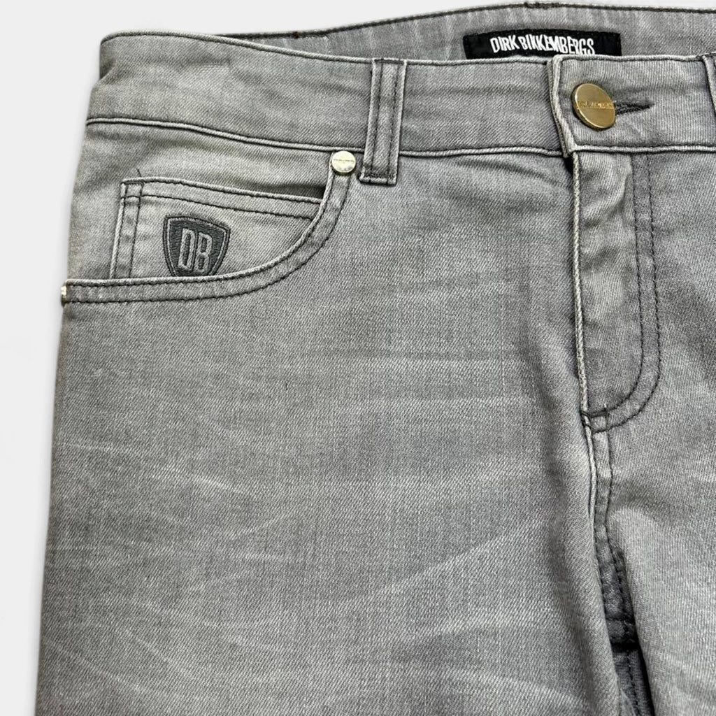 Dirk Bikkembergs Skinny Straight Grey Denim Pants