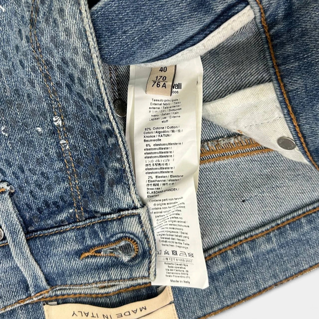Roberto Cavalli 2000s Snakeskin Texture Jeans
