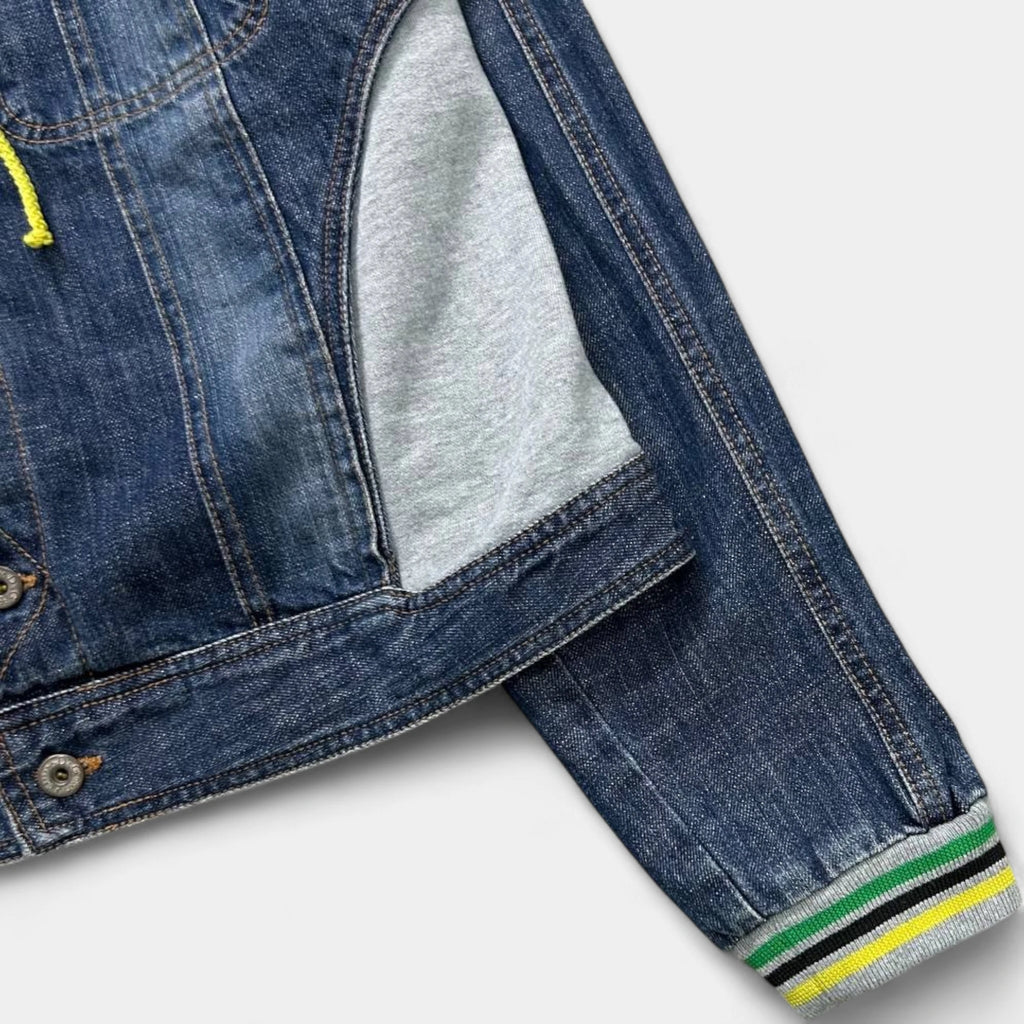 2000s Dolce & Gabbana "REGGAE 76" Denim Hooded Jacket