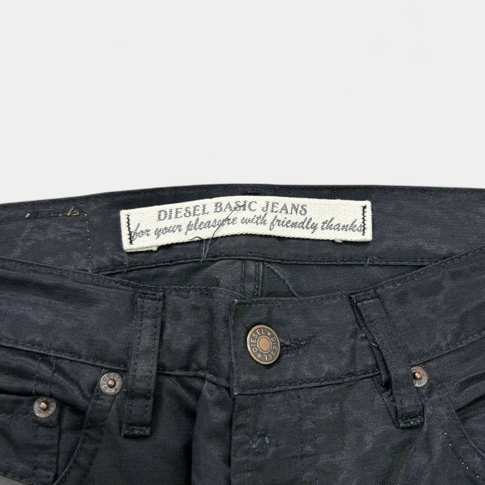 2000s Diesel Shiny Black Pants