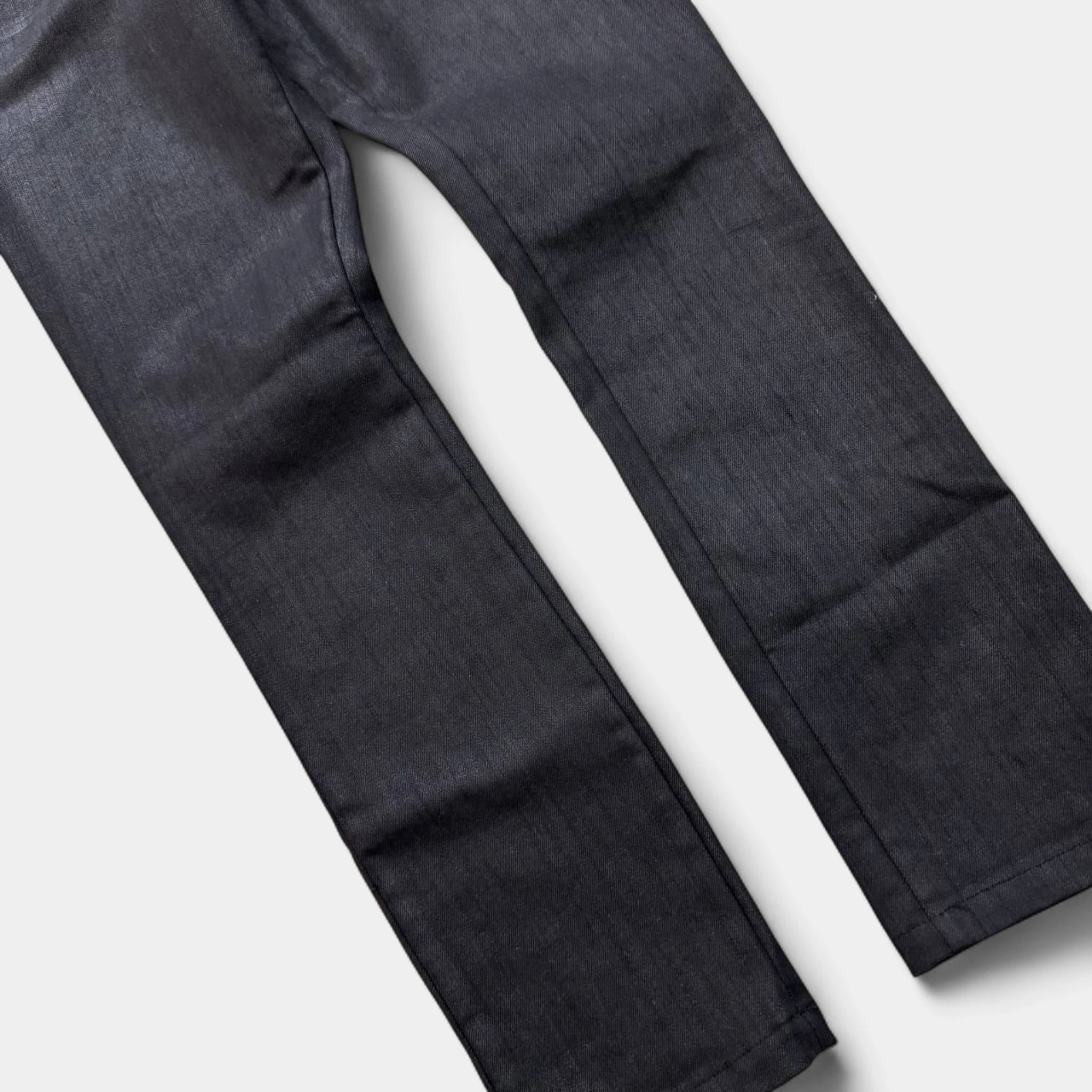 Roberto Cavalli 2000's Coated Waxed Straight Jeans