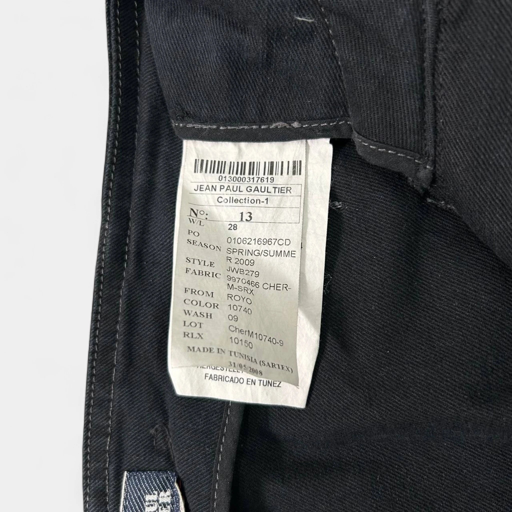 Jean Paul Gaultier Black Biker Double Zipper Flared Pants