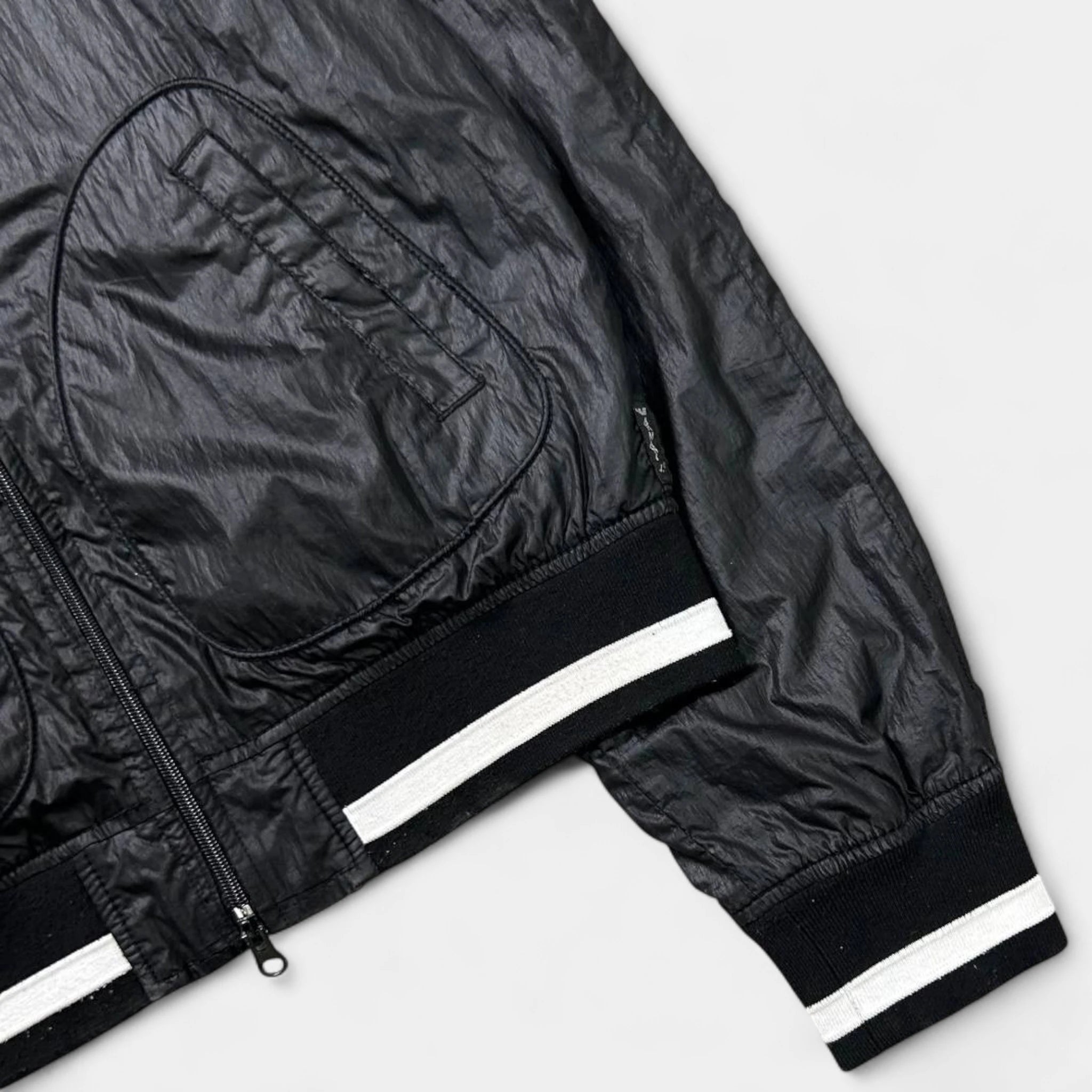 Armani Jeans Black Bomber Nylon Jacket
