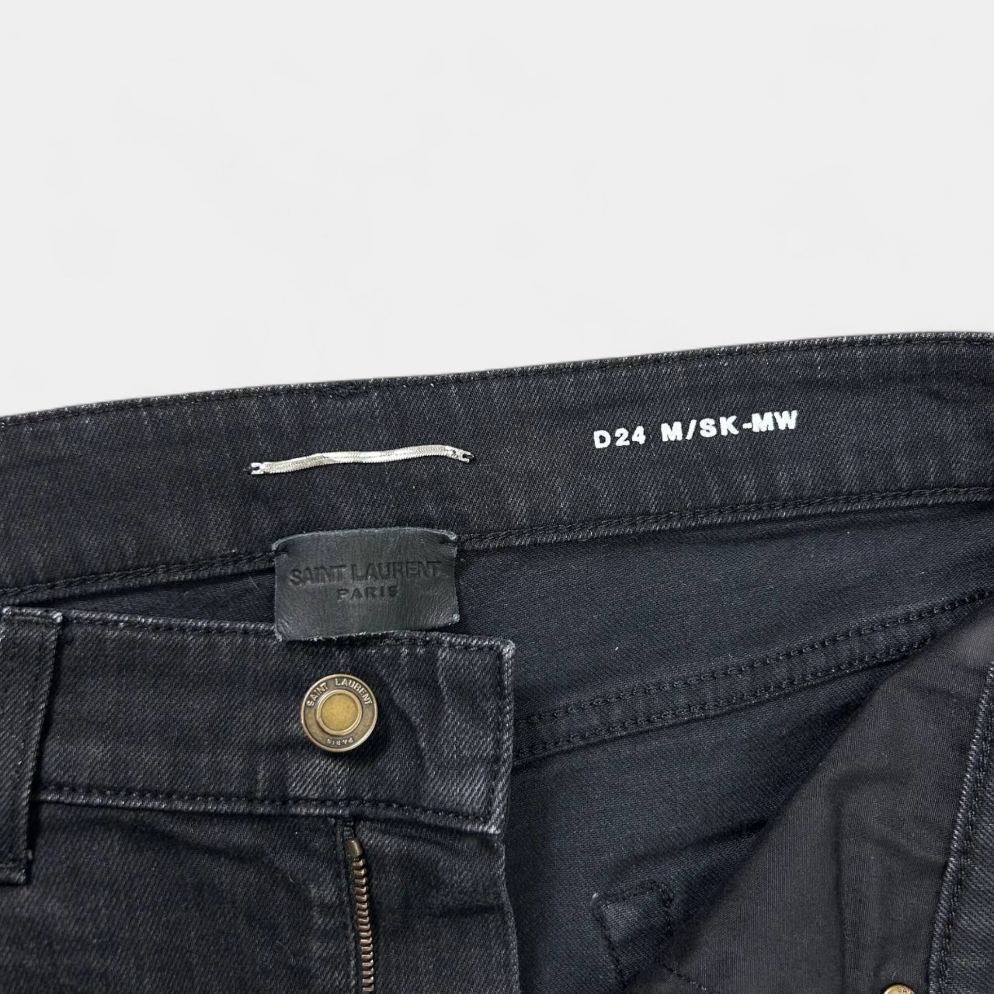 Saint Laurent D24 2016 Hedi Slimane Skinny Black Jeans