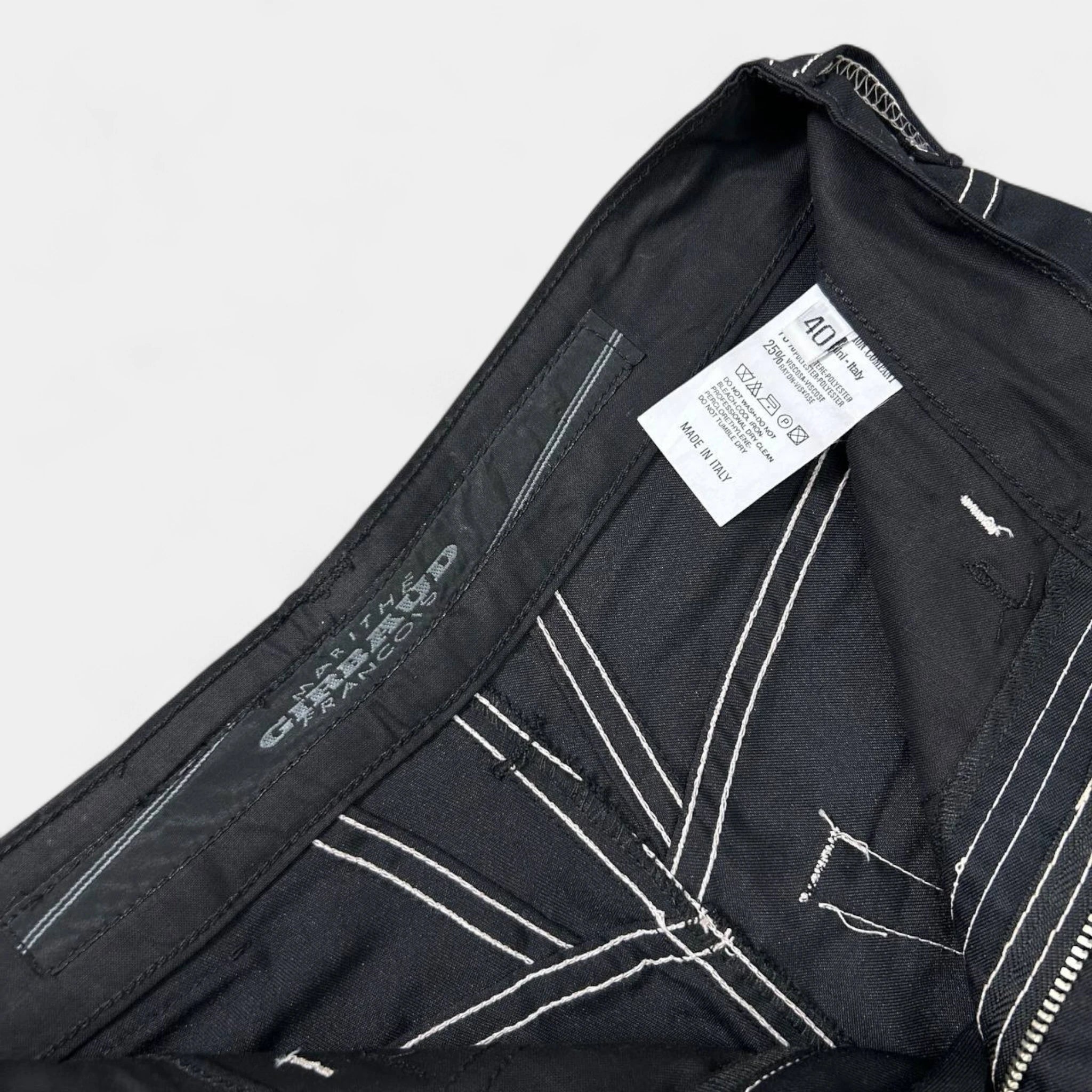 Marithé + François Girbaud Contrast Stitching Pants