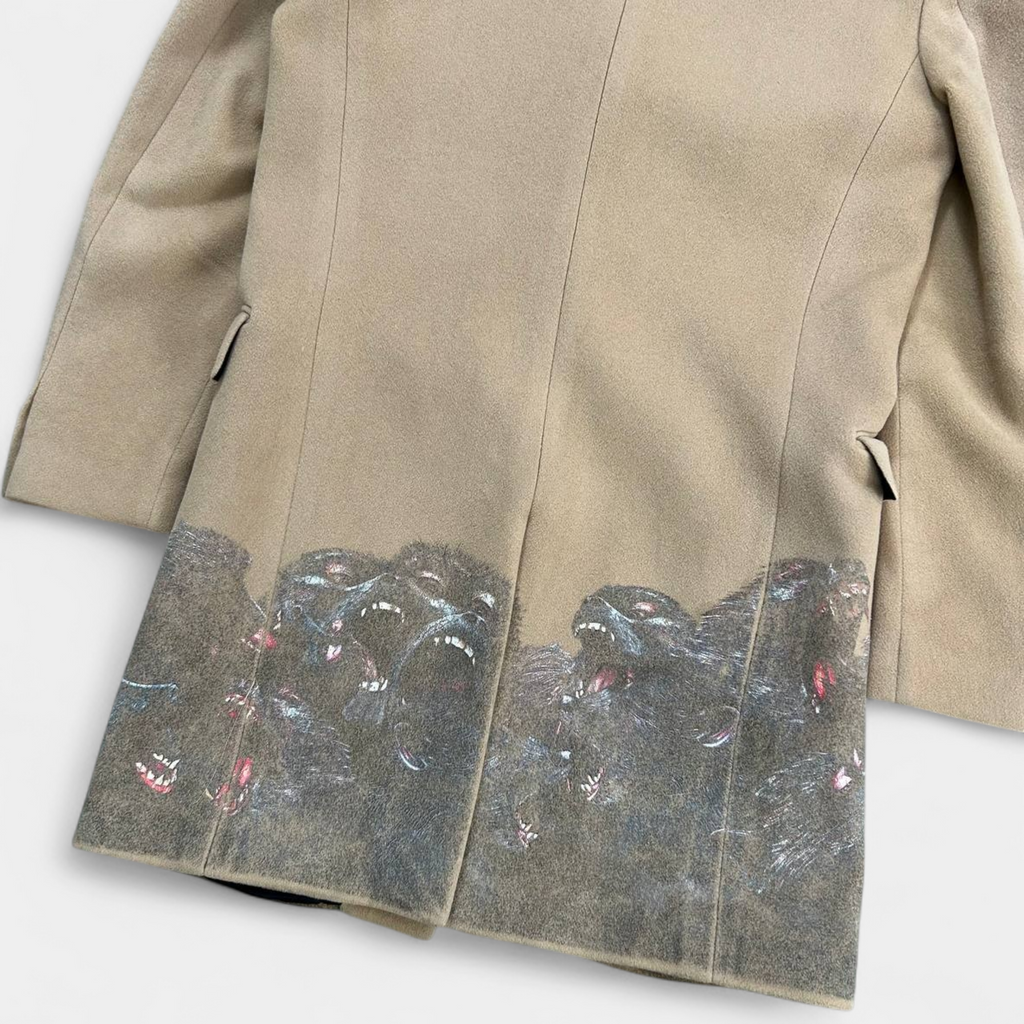 Givenchy FW16 Screaming Monkeys Woven Coat