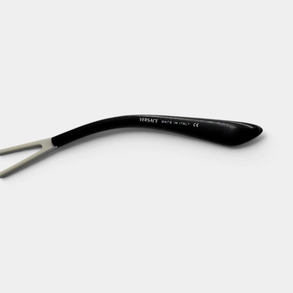 Versace 2000's White Medusa Shield Sunglasses