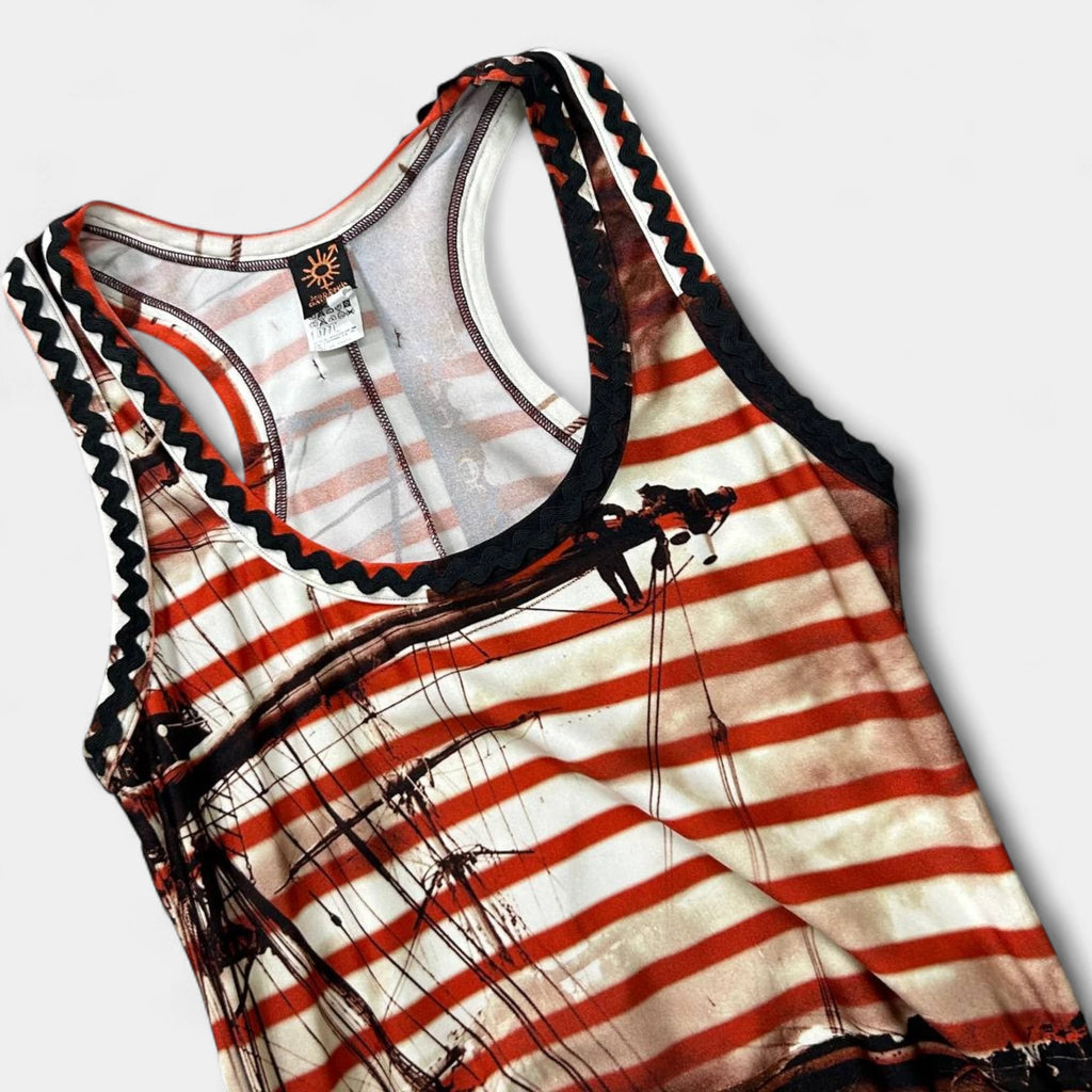 Jean Paul Gaultier Soleil Nautical Mesh Dress