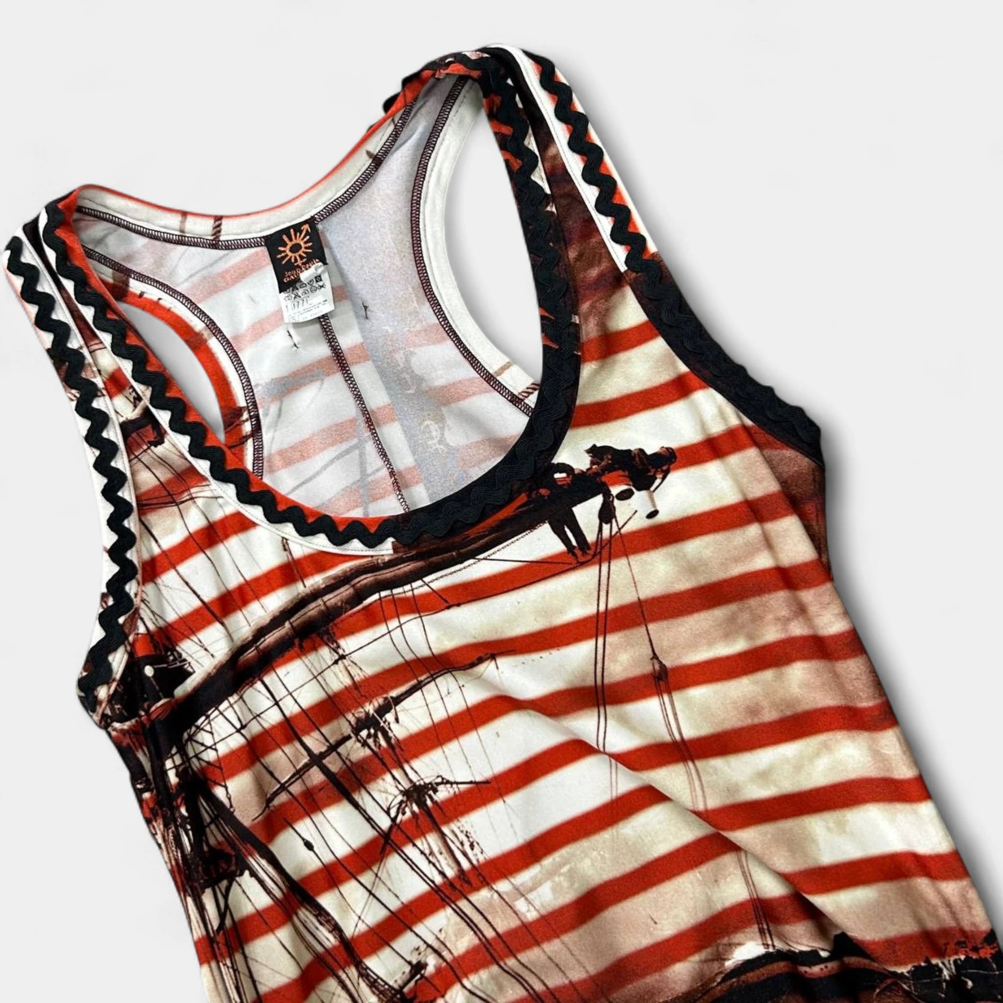 Jean Paul Gaultier Soleil Nautical Mesh Dress