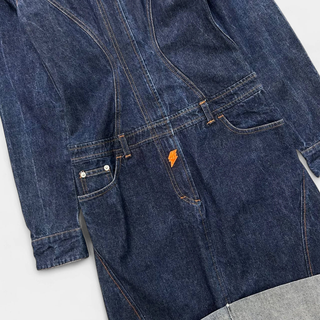 W.&L.T. Walter Van Beirendonck 90s Lightning Bolt Denim Dress