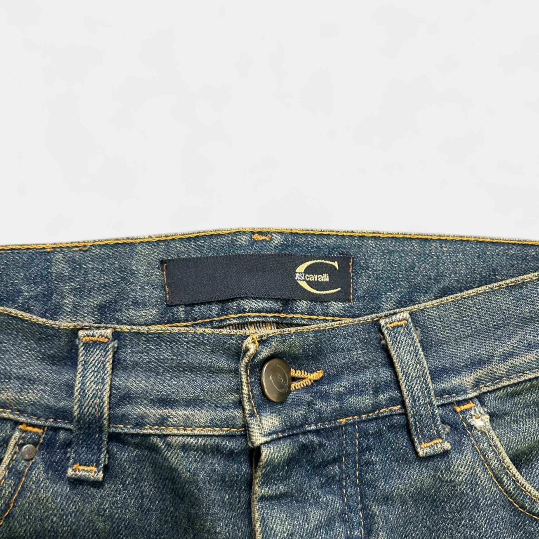 Just Cavalli Vintage Distressed Sand Wash Jeans