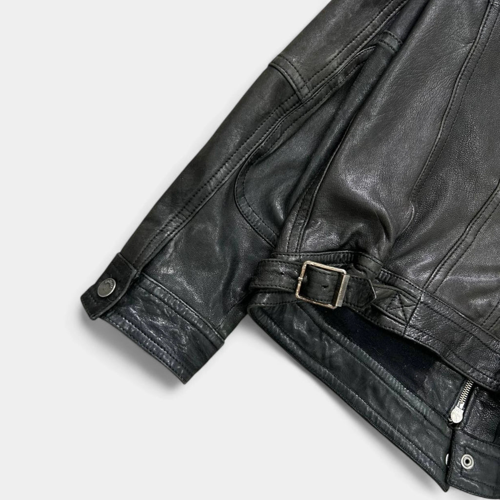 Galliano 90s Classic Black Leather Jacket