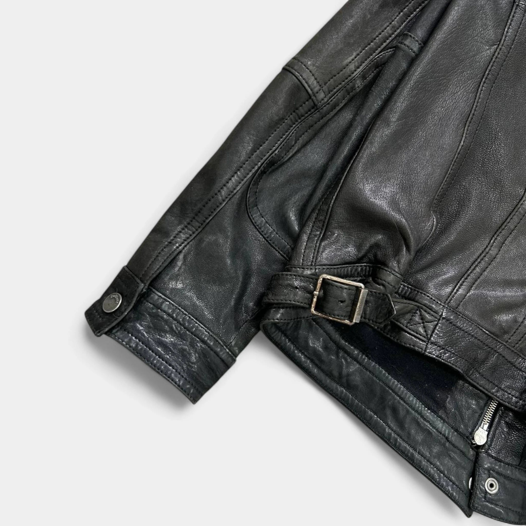 Galliano 90s Classic Black Leather Jacket