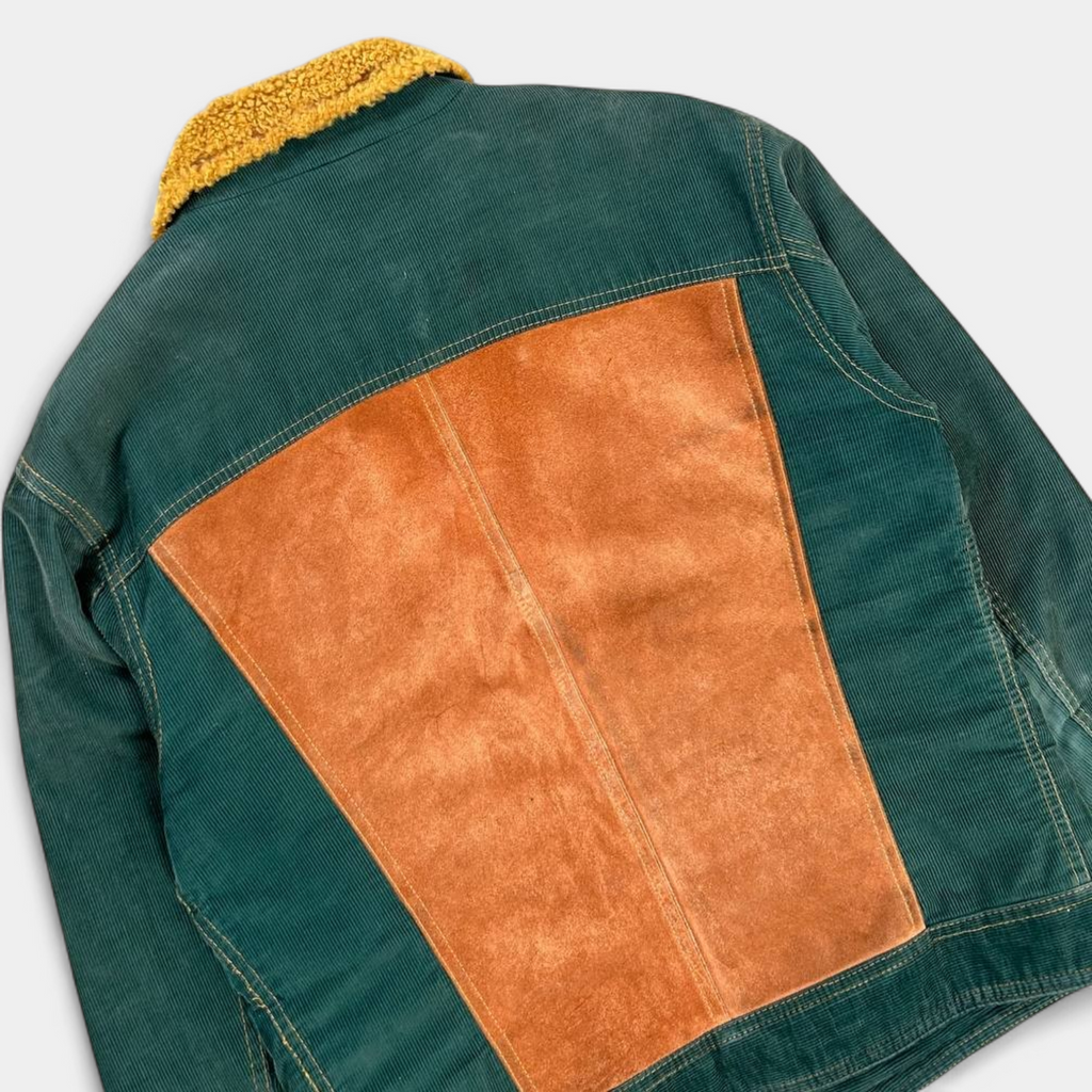 Dolce & Gabbana Corduroy Multi-Panel Fur Collar Jacket