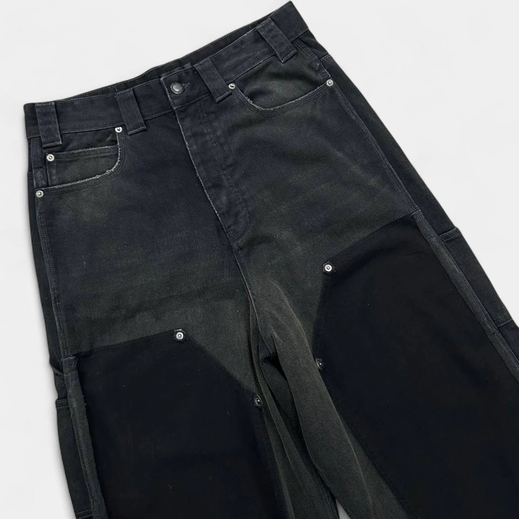 Balenciaga Runway FW25 Ripped Off Double Knee Carpenter Pants