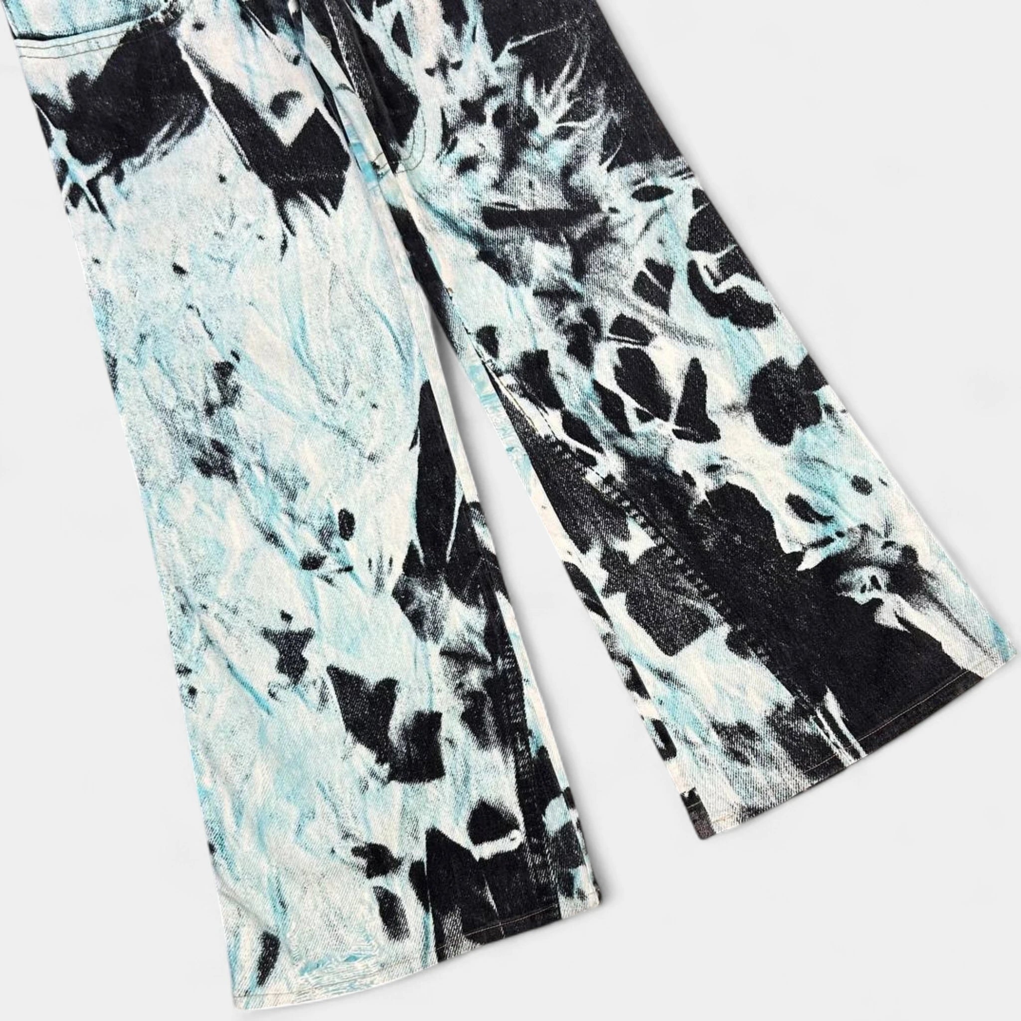 Just Cavalli Denim on Denim Printed Teal Jeans