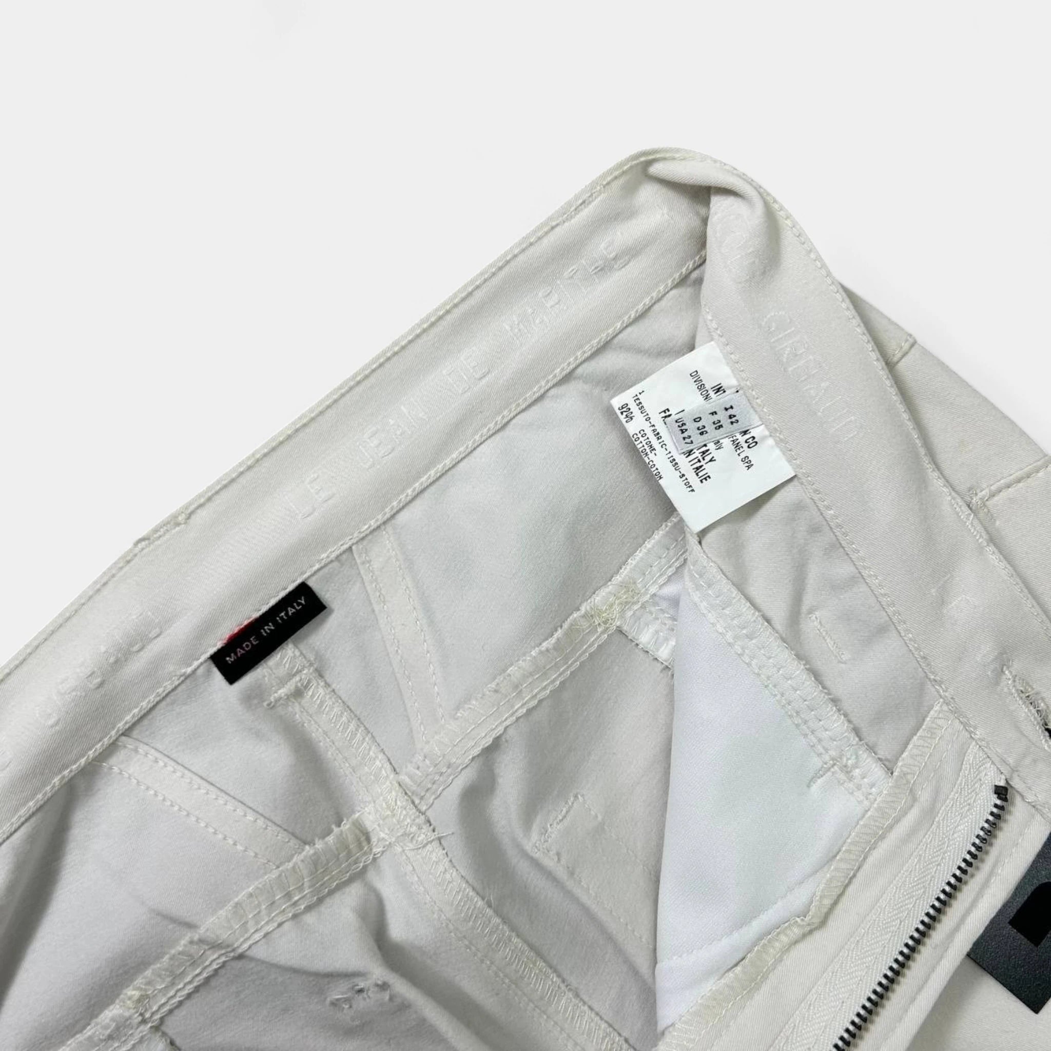 Marithé + François Girbaud White Nylon Flared Pants