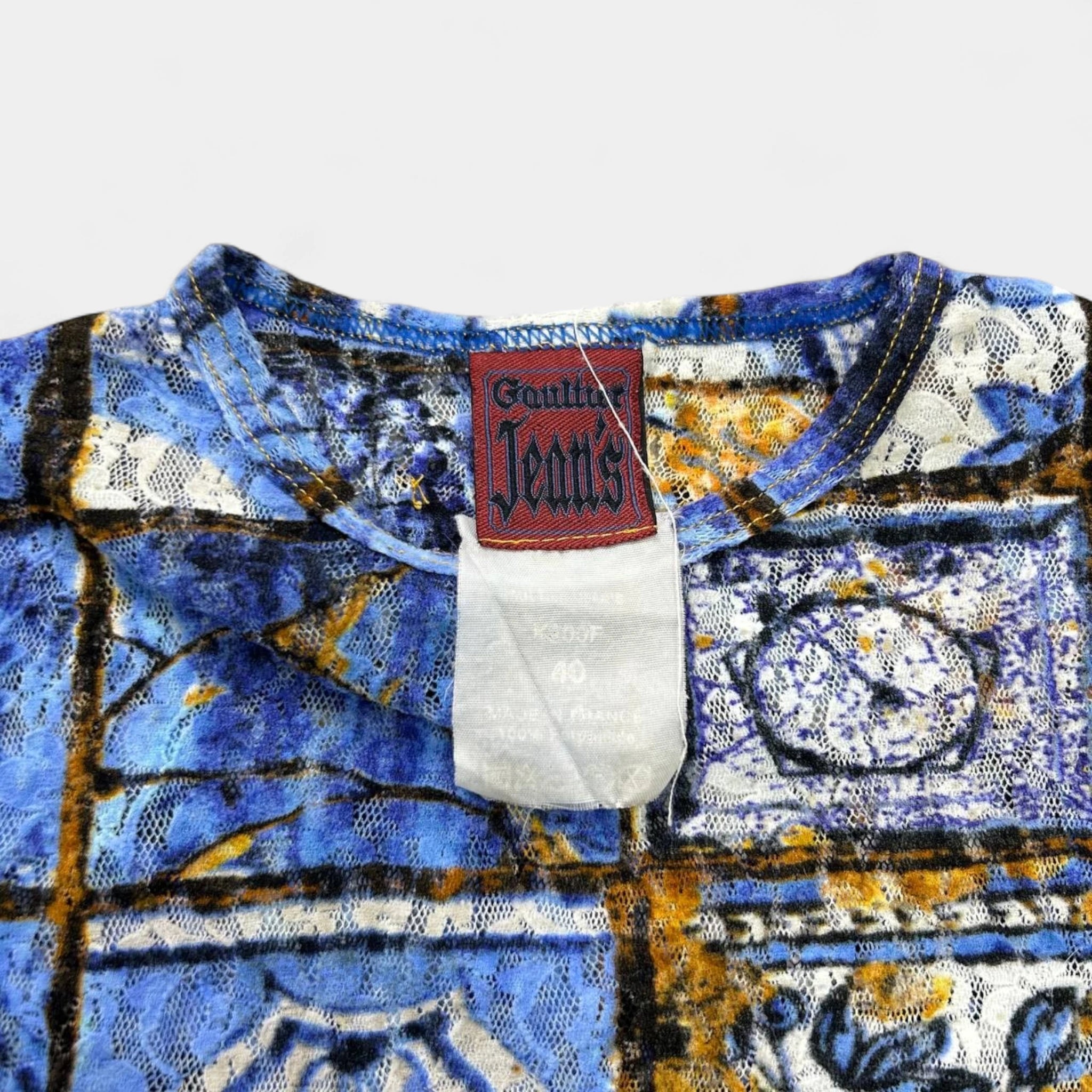 Jean Paul Gaultier 90's Floral Mesh T-Shirt