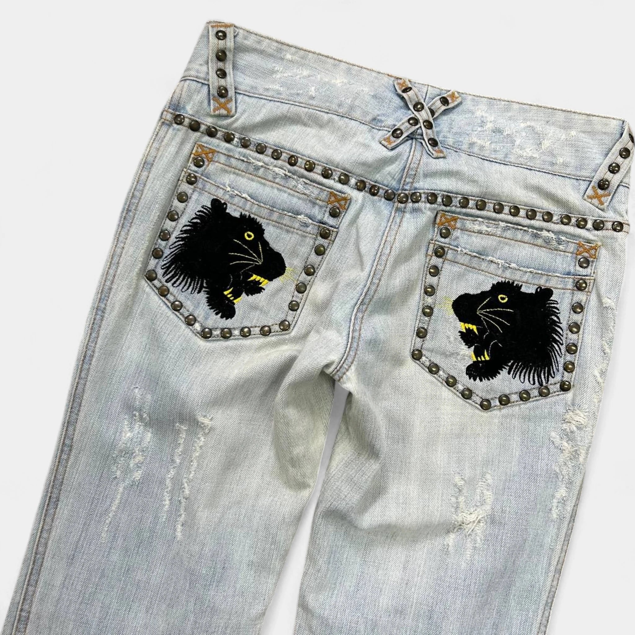 Dolce & Gabbana Mainline Studded Flared Denim Jeans