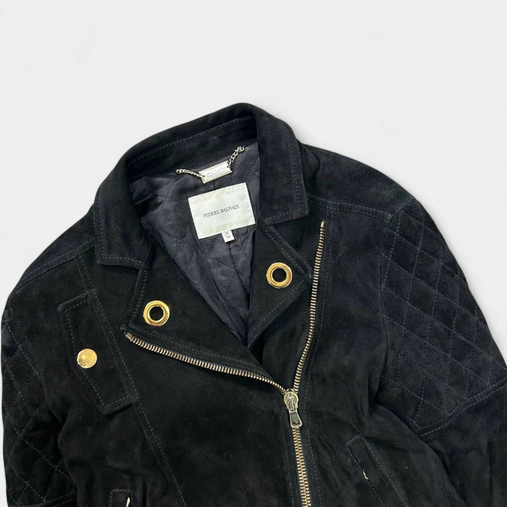 Pierre Balmain Suede Fringe Cowboy Biker Jacket