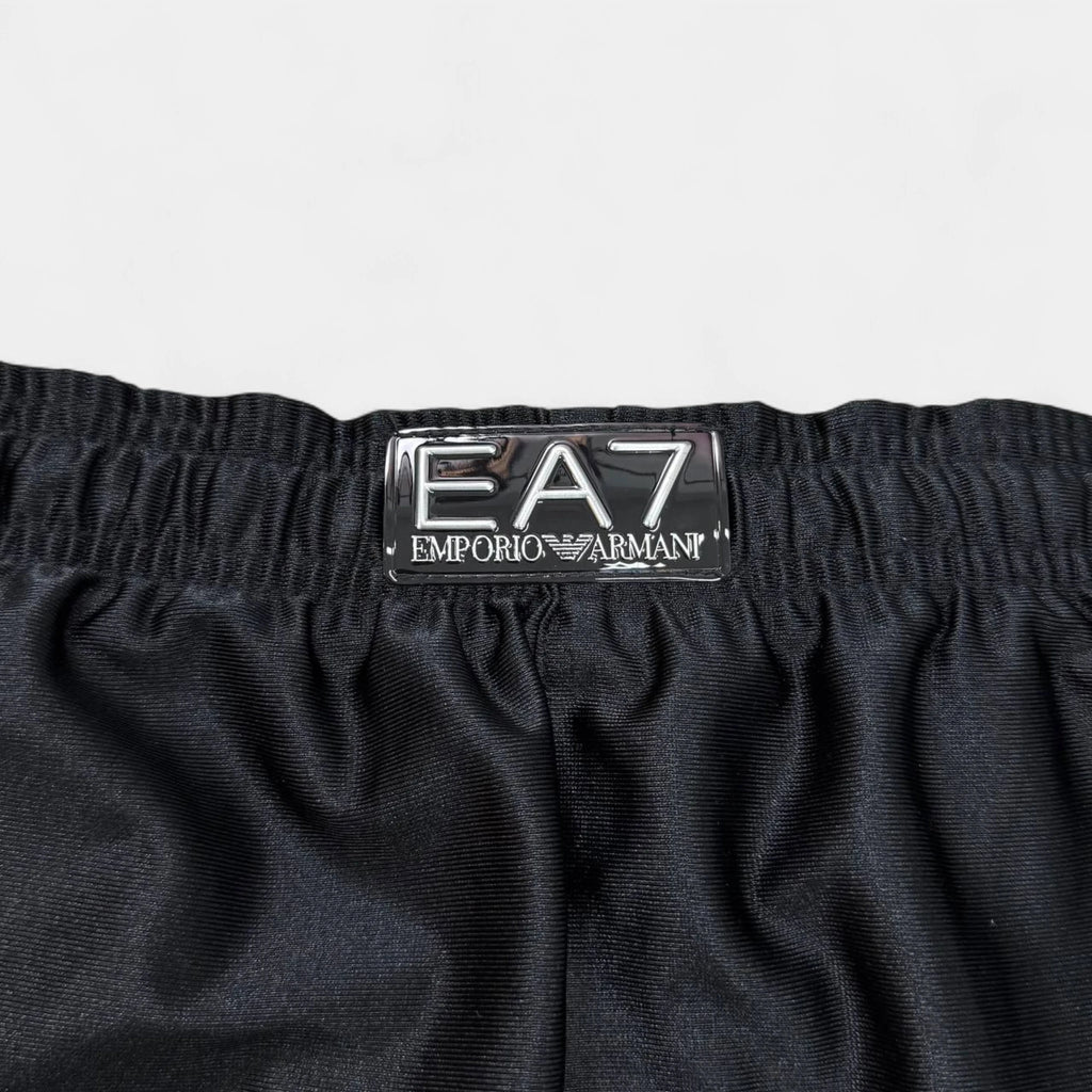 EA7 Emporio Armani Black Mesh Basketball Shorts