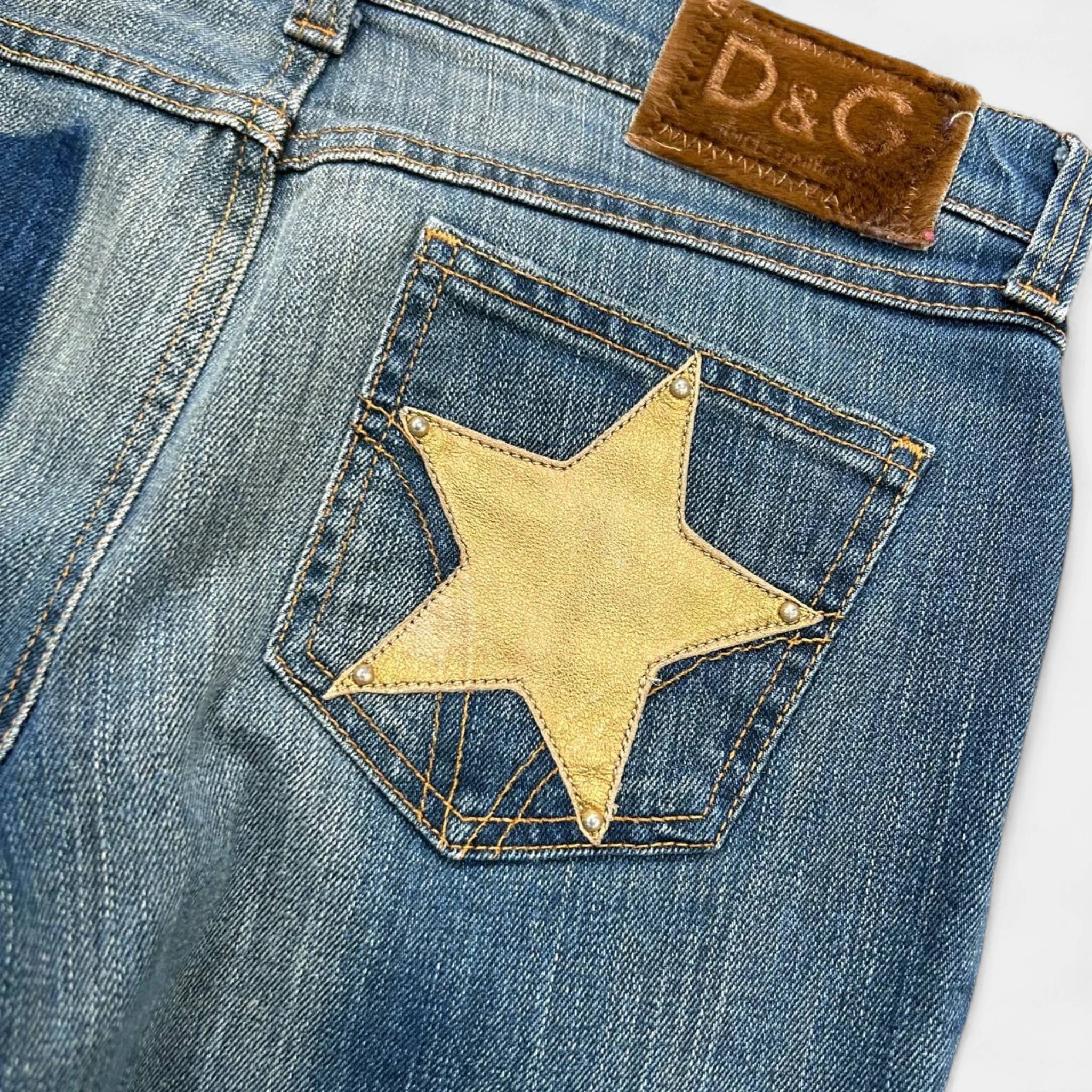 Dolce & Gabbana Flared Blue Denim Jeans