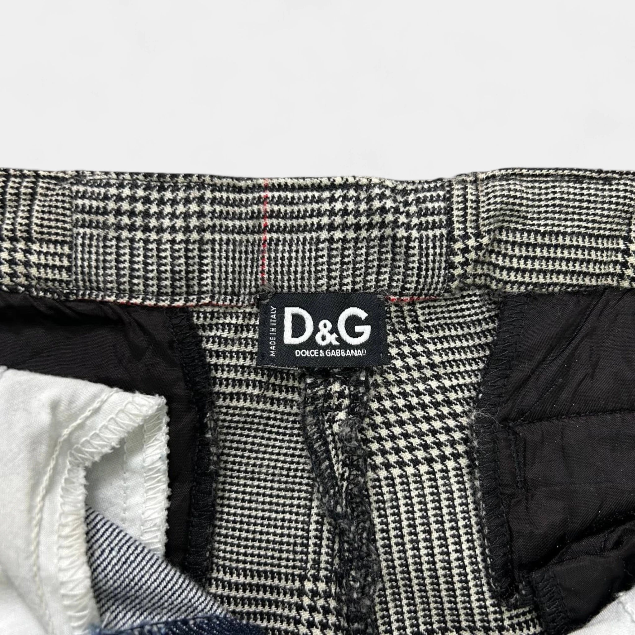 Dolce & Gabbana Glen Check Wool Hybrid Pants