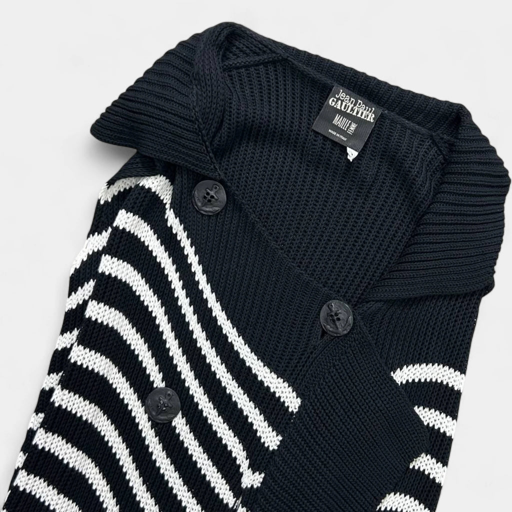 Jean Paul Gaultier Sleeveless Long Striped Cardigan