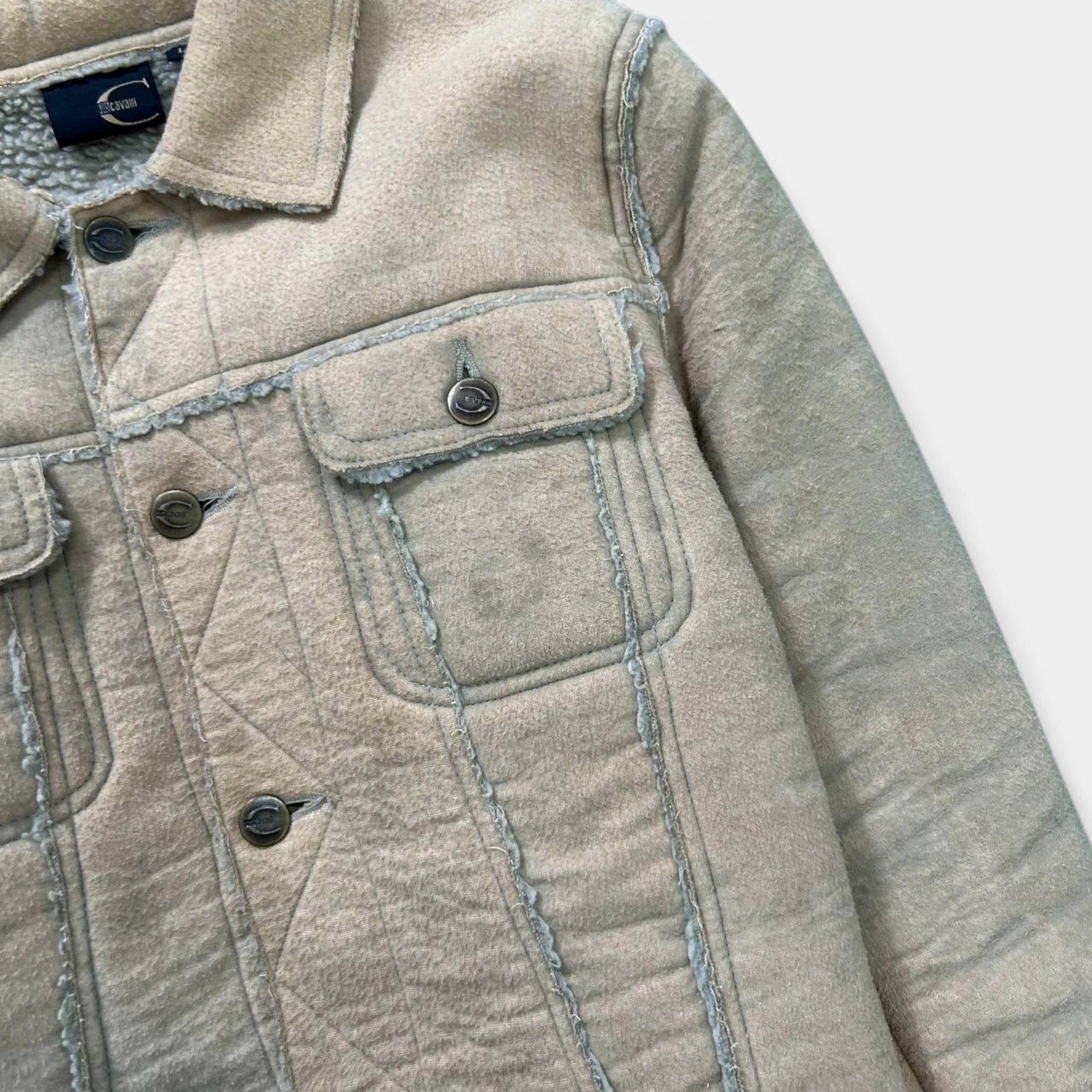 Just Cavalli Sherling Raw Edge Jacket