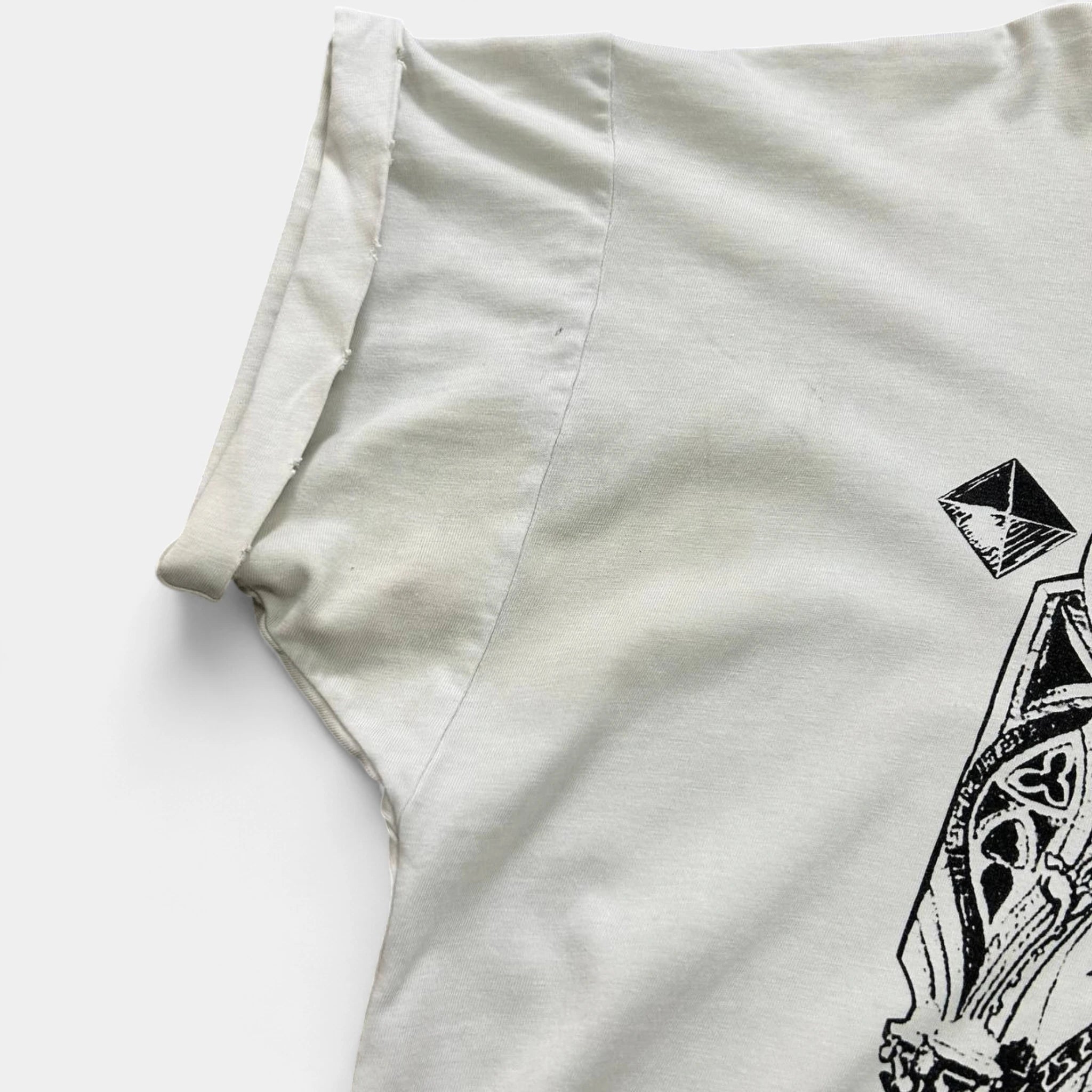 Pierre Balmain SS14 Distressed "Rock Couture" Graphic T-Shirt