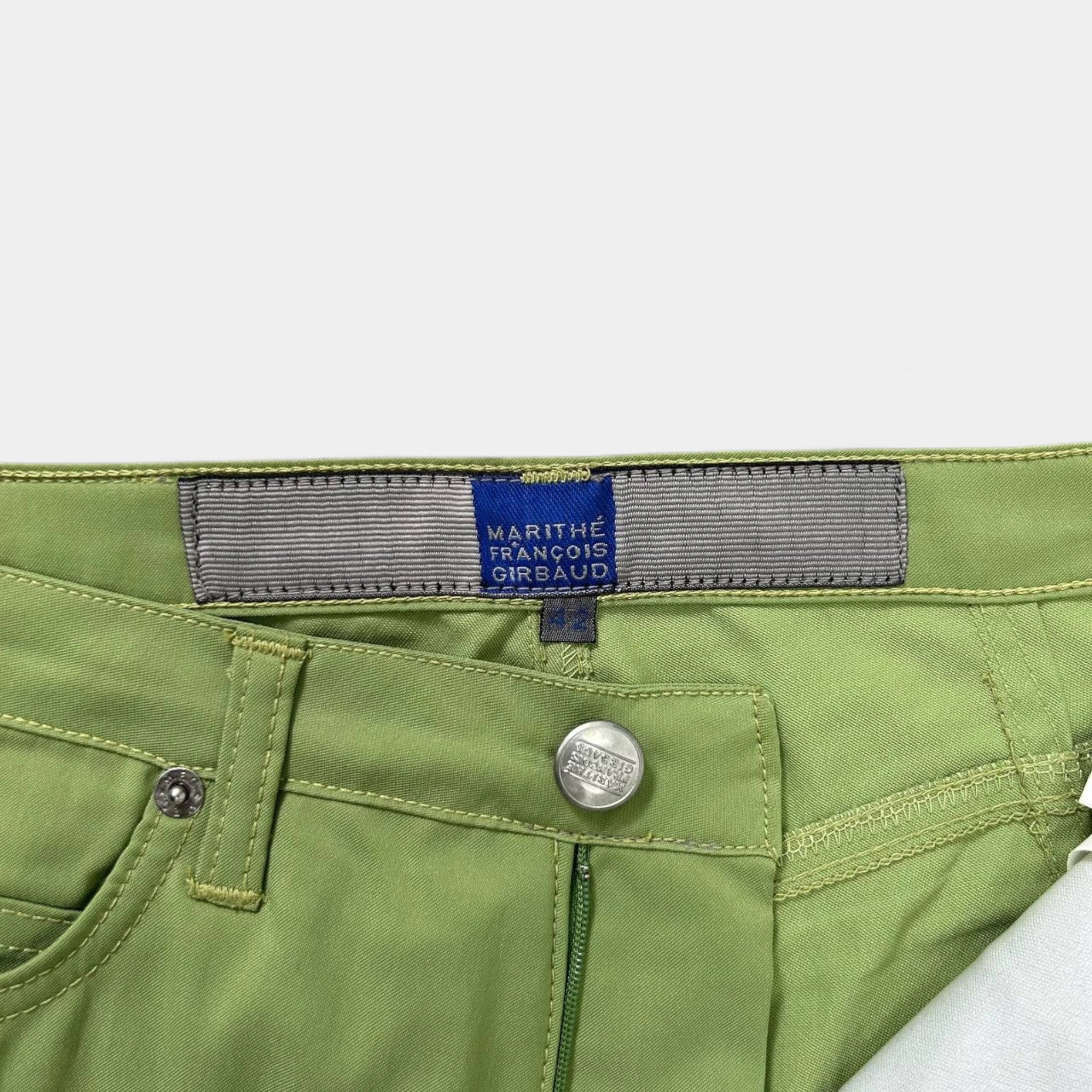 Marithé + François Girbaud Technical Nylon Green Matcha Pants