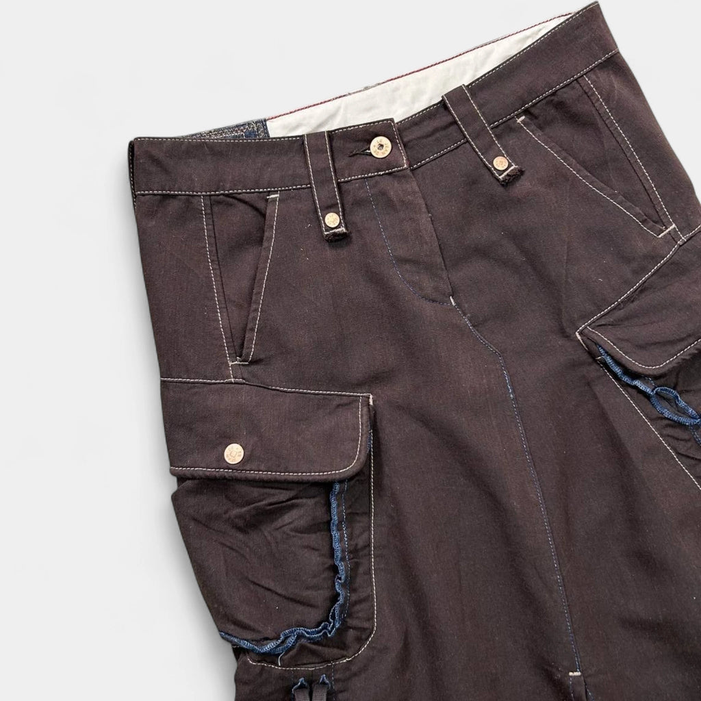 Marithé + François Girbaud Cargo Brown Skirt