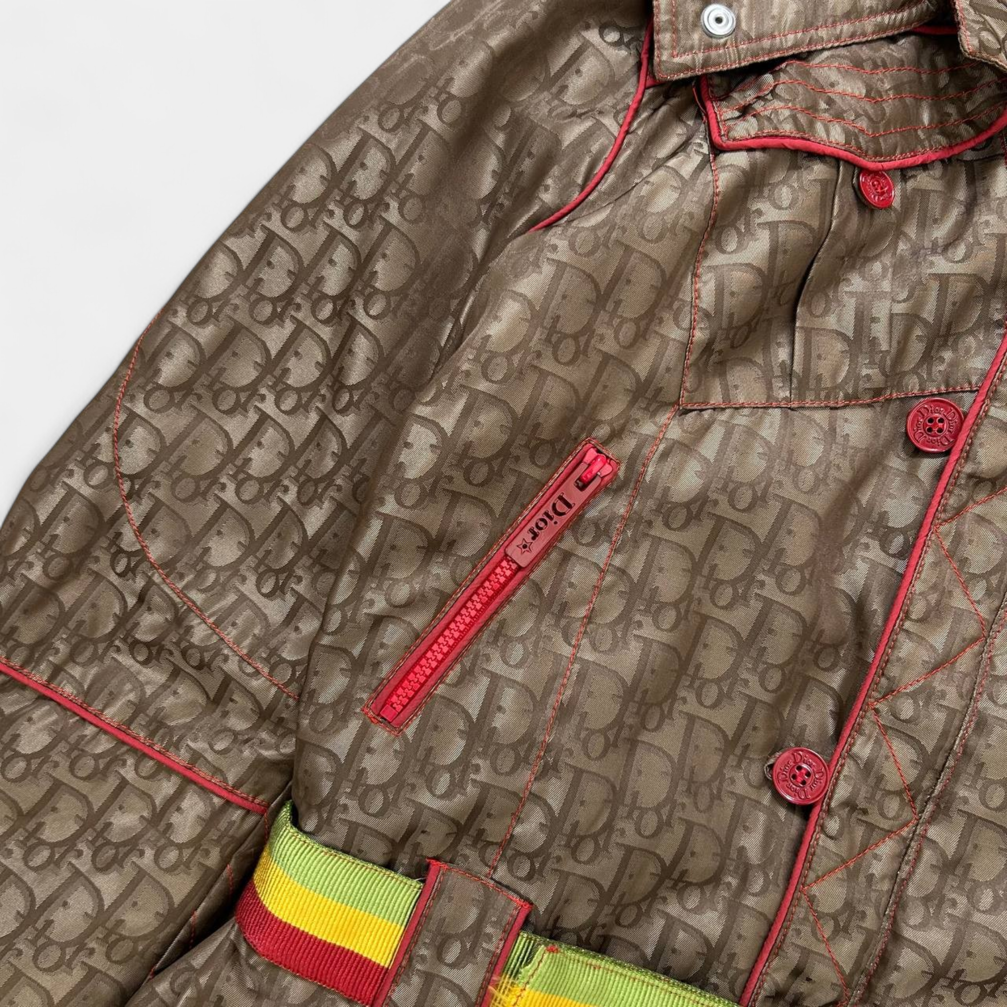 Dior 2000s Rasta Brown Trench Parka Coat