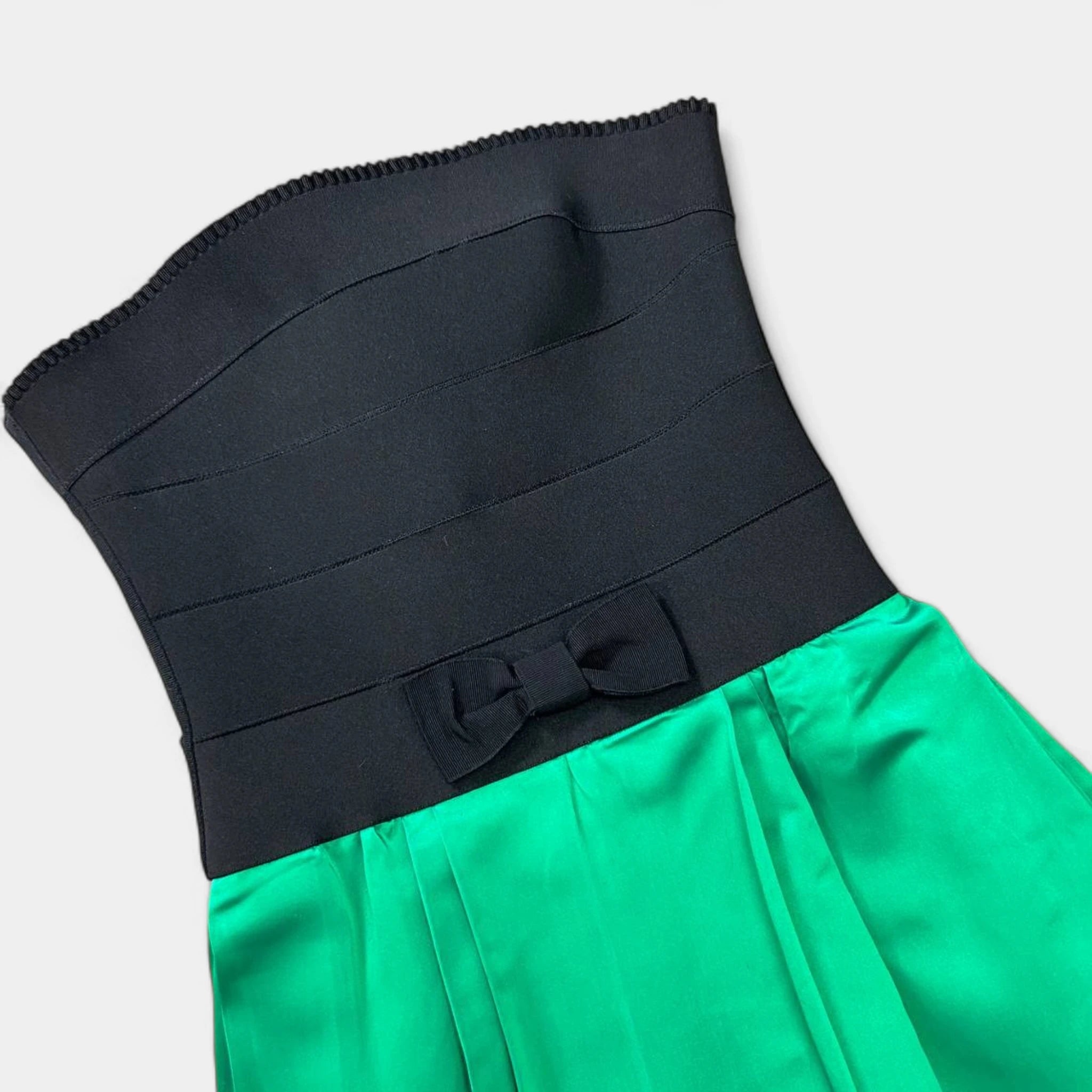 Dolce & Gabbana Green Silk Cocktail Dress