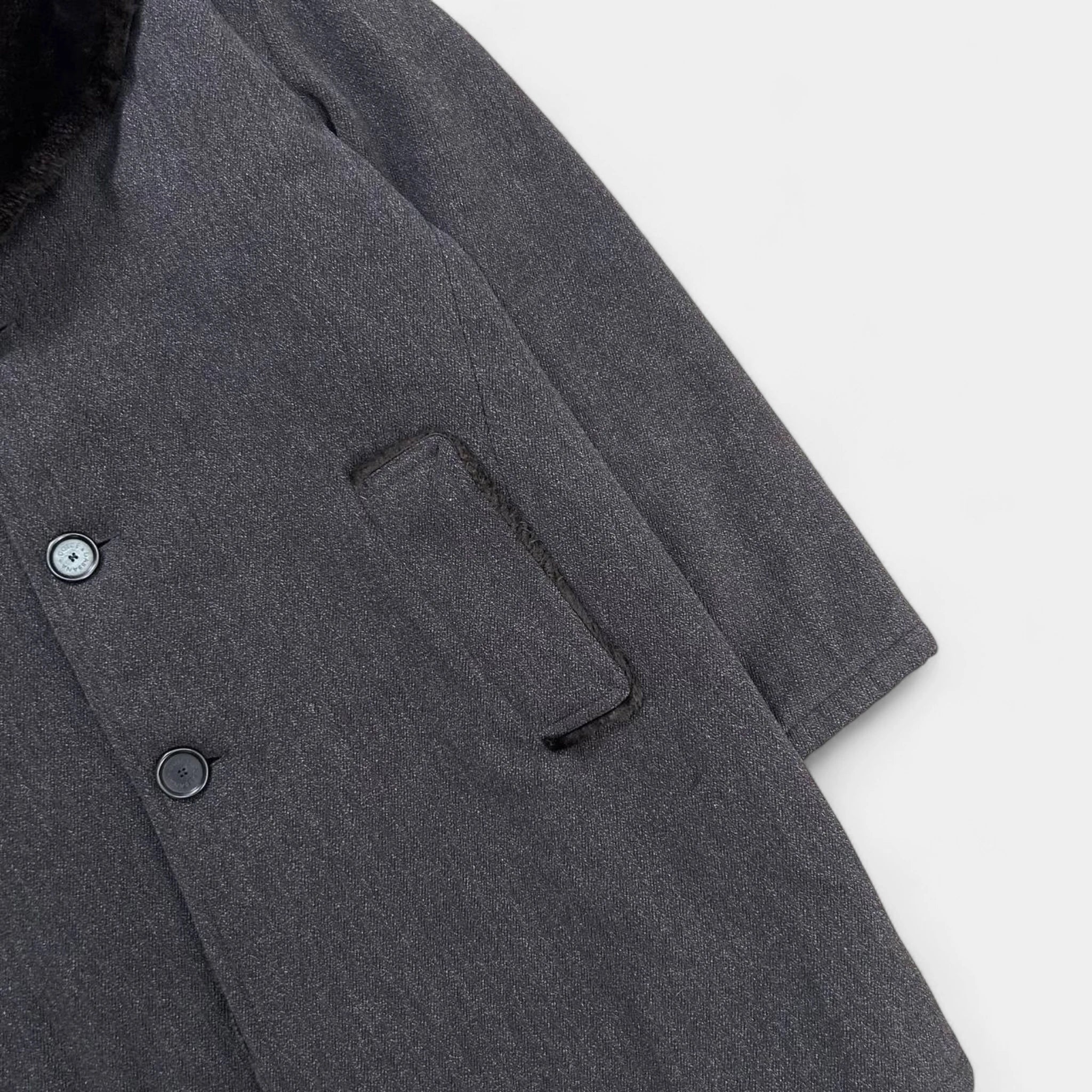 Dolce Gabbana 2000's Vintage Classic Brown Fur Collar Coat