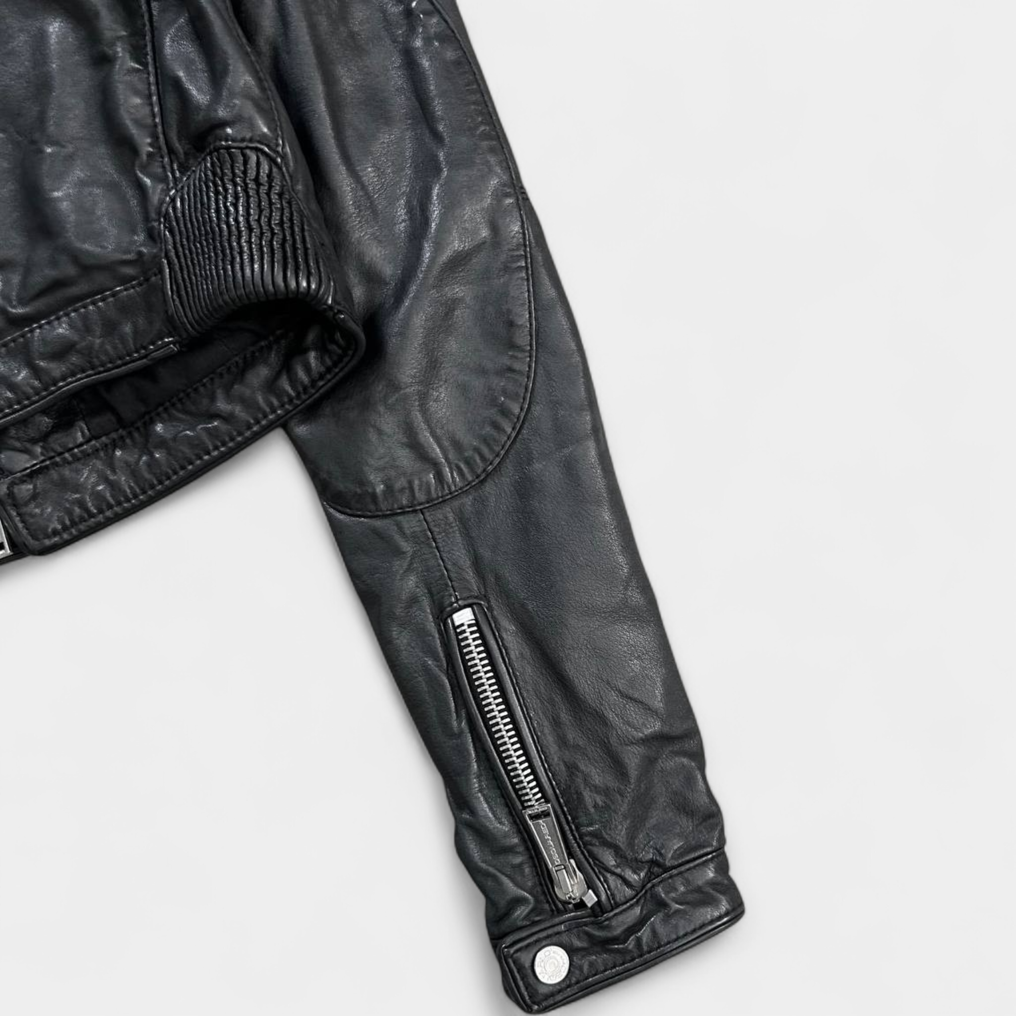 Dsquared2 2000s Leather Black Biker Jacket