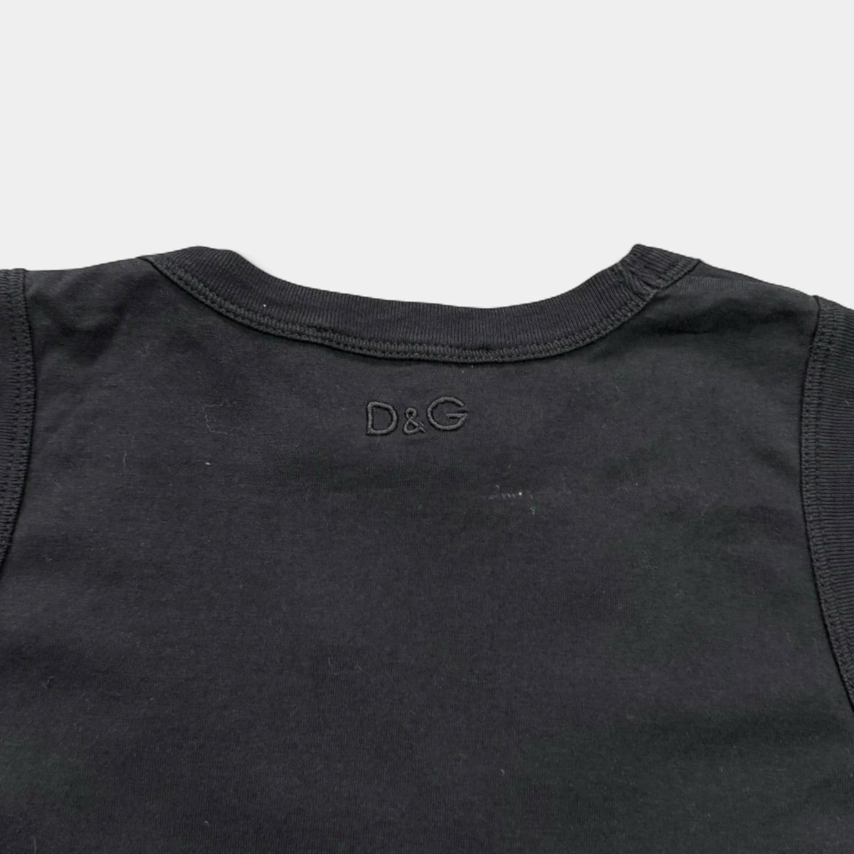 Dolce & Gabbana 2000s Lingerie Lace Bow Black Tank Top