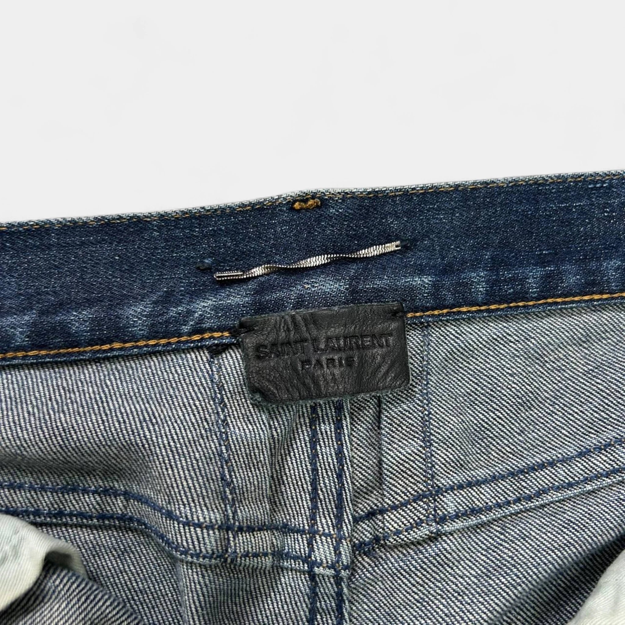 Saint Laurent 2016 Skinny Indigo Blue Denim Pants