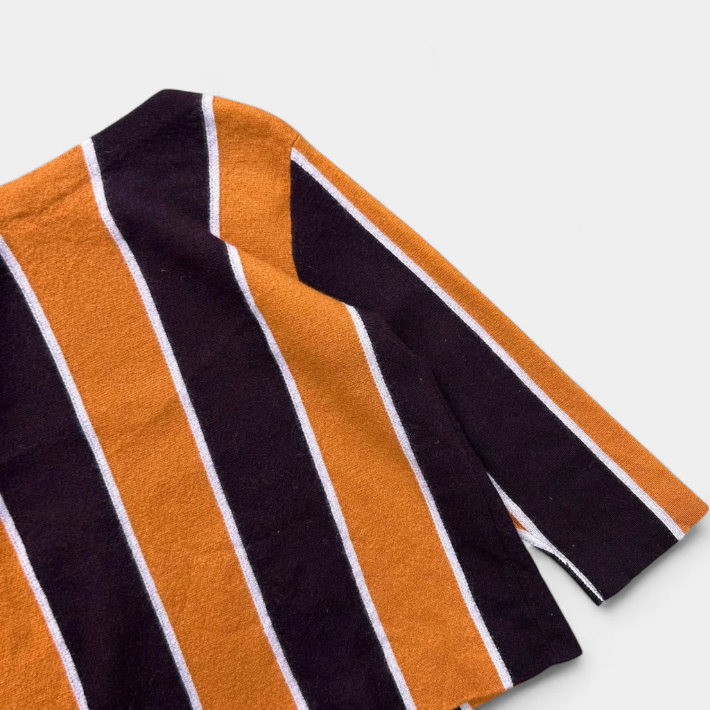 Dries Van Noten Purple and Orange Striped Sweater