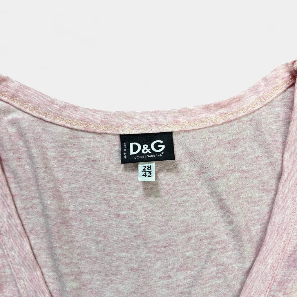 Dolce & Gabbana Graphic Pink Tank Top