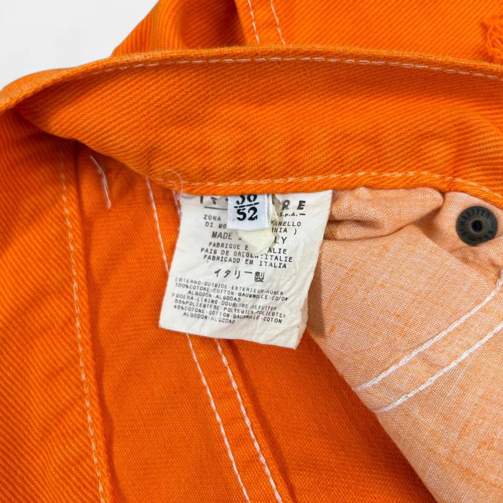 Dolce & Gabbana Orange Distressed Straight Leg Pants