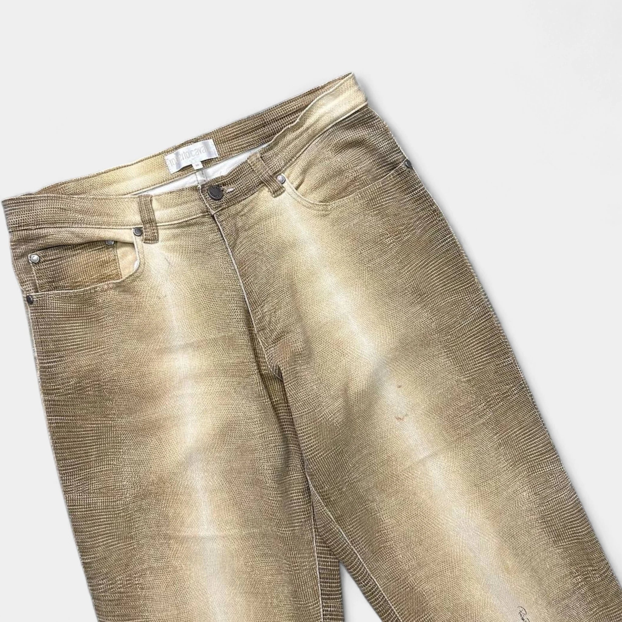 Roberto Cavalli Snake Skin Gradient Yellow Pants