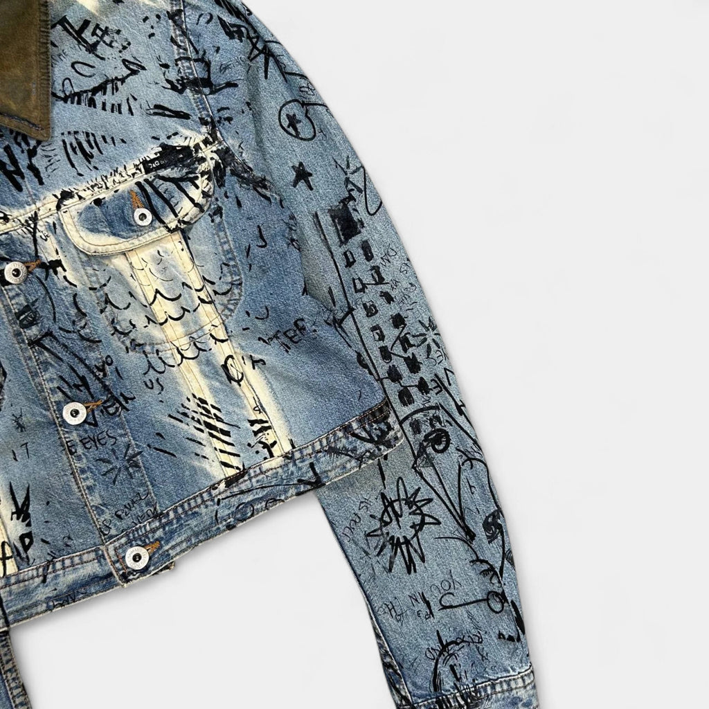 Dolce & Gabbana 2000s Denim Scribble Denim Jacket