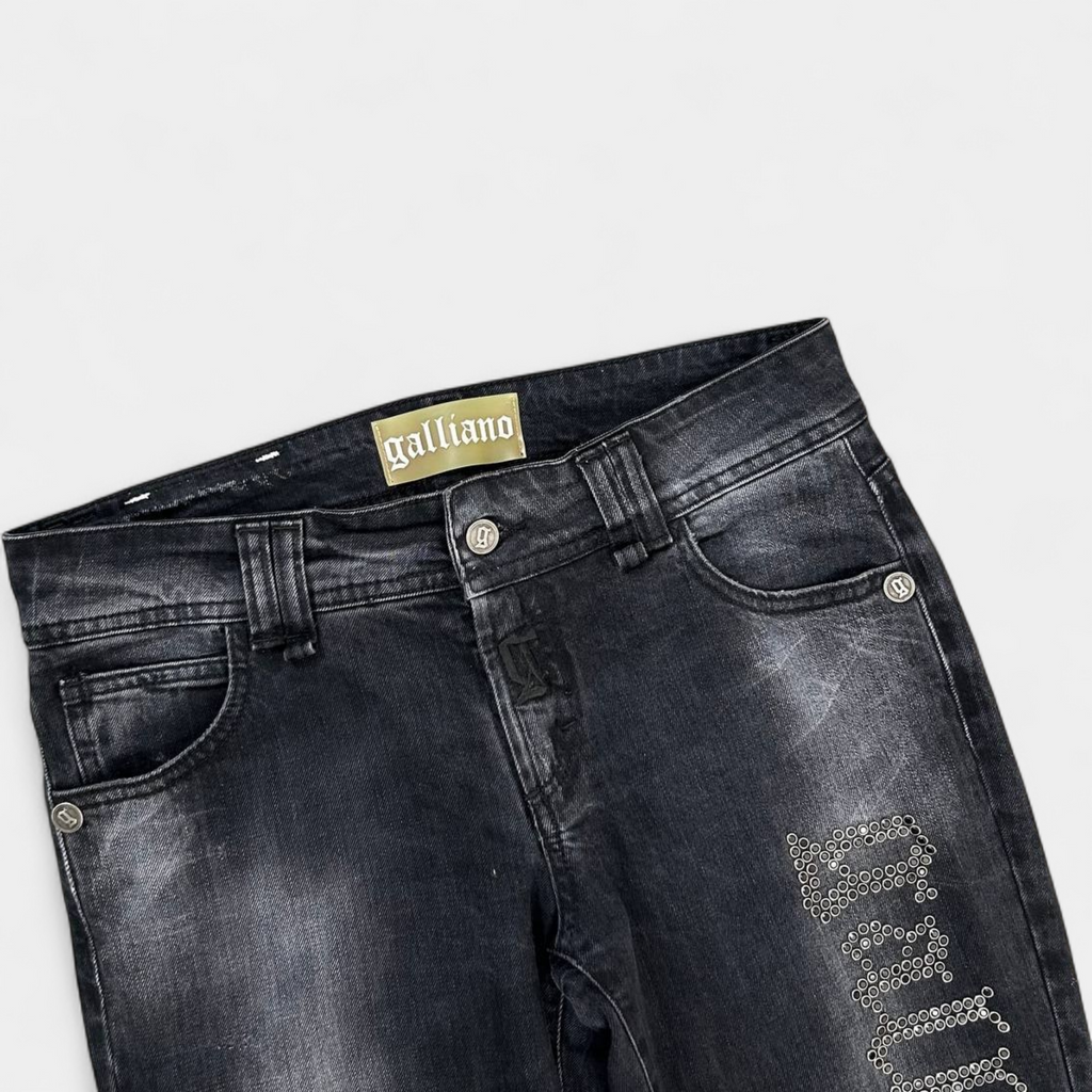 Galliano Dark Denim Black Jeans