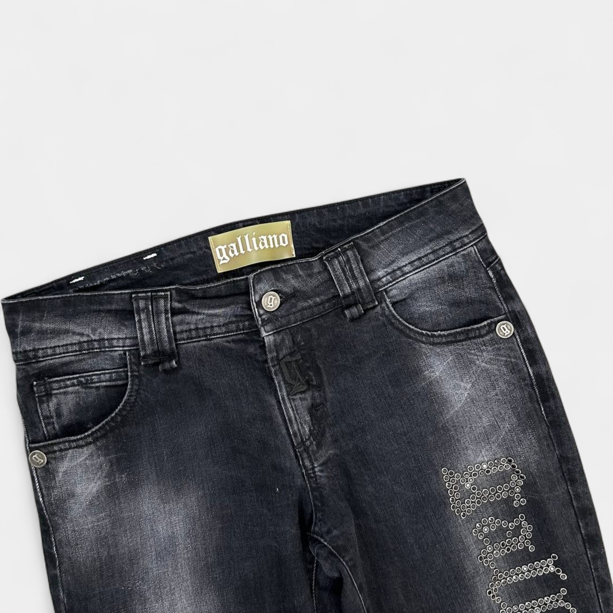 Galliano Dark Denim Black Jeans
