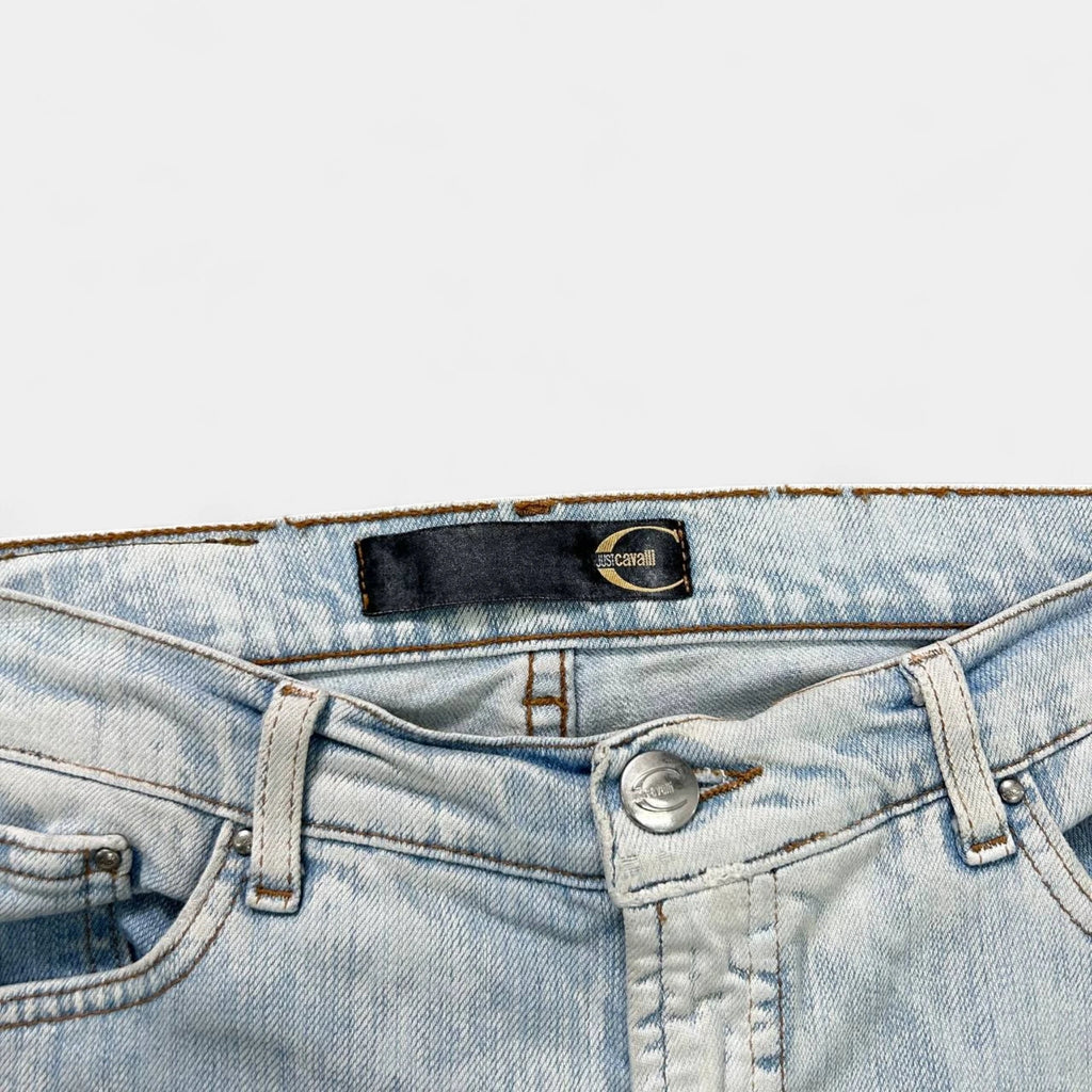 Just Cavalli Marble Effect Denim Pants