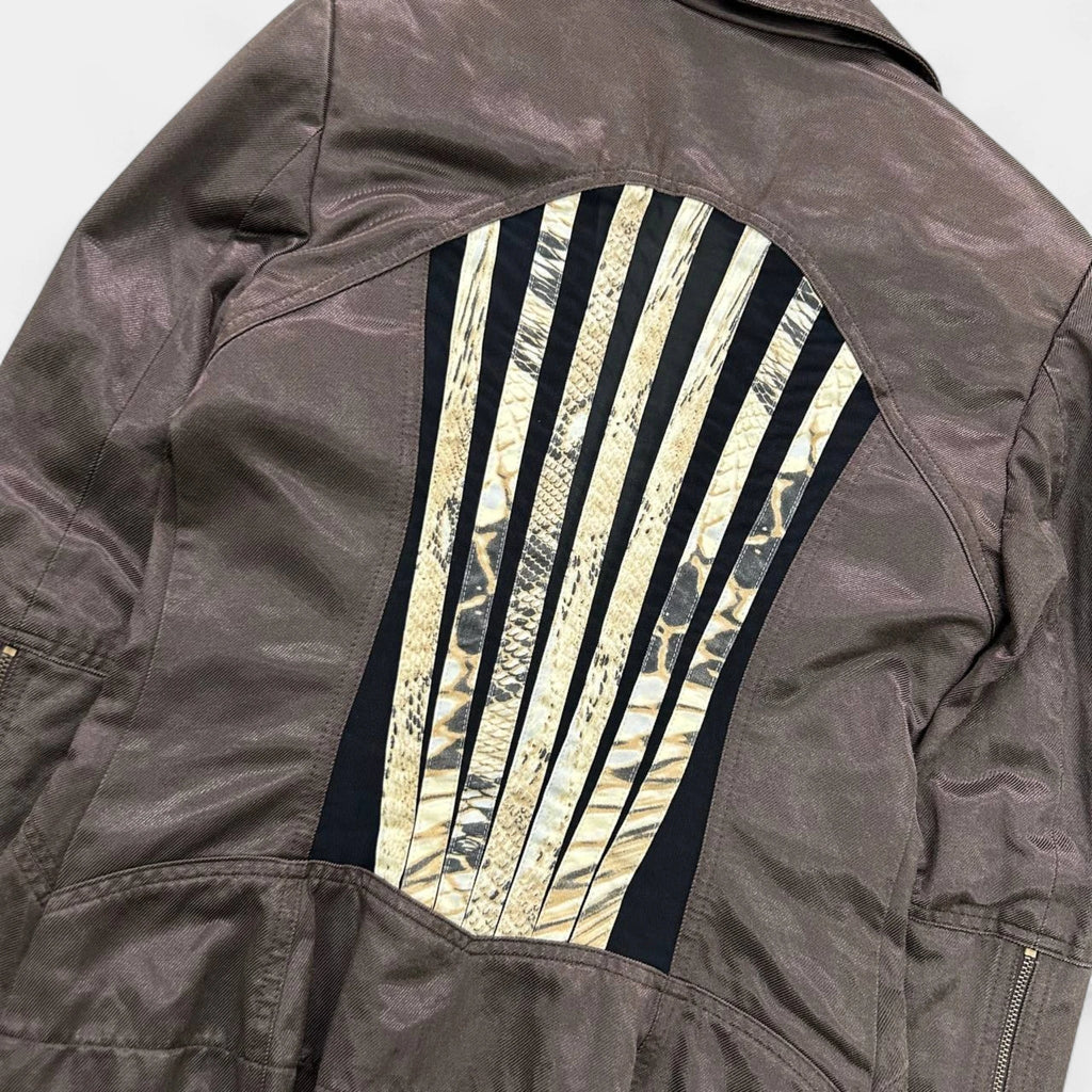 Just Cavalli 2000s Shiny Nylon Blazer Jacket