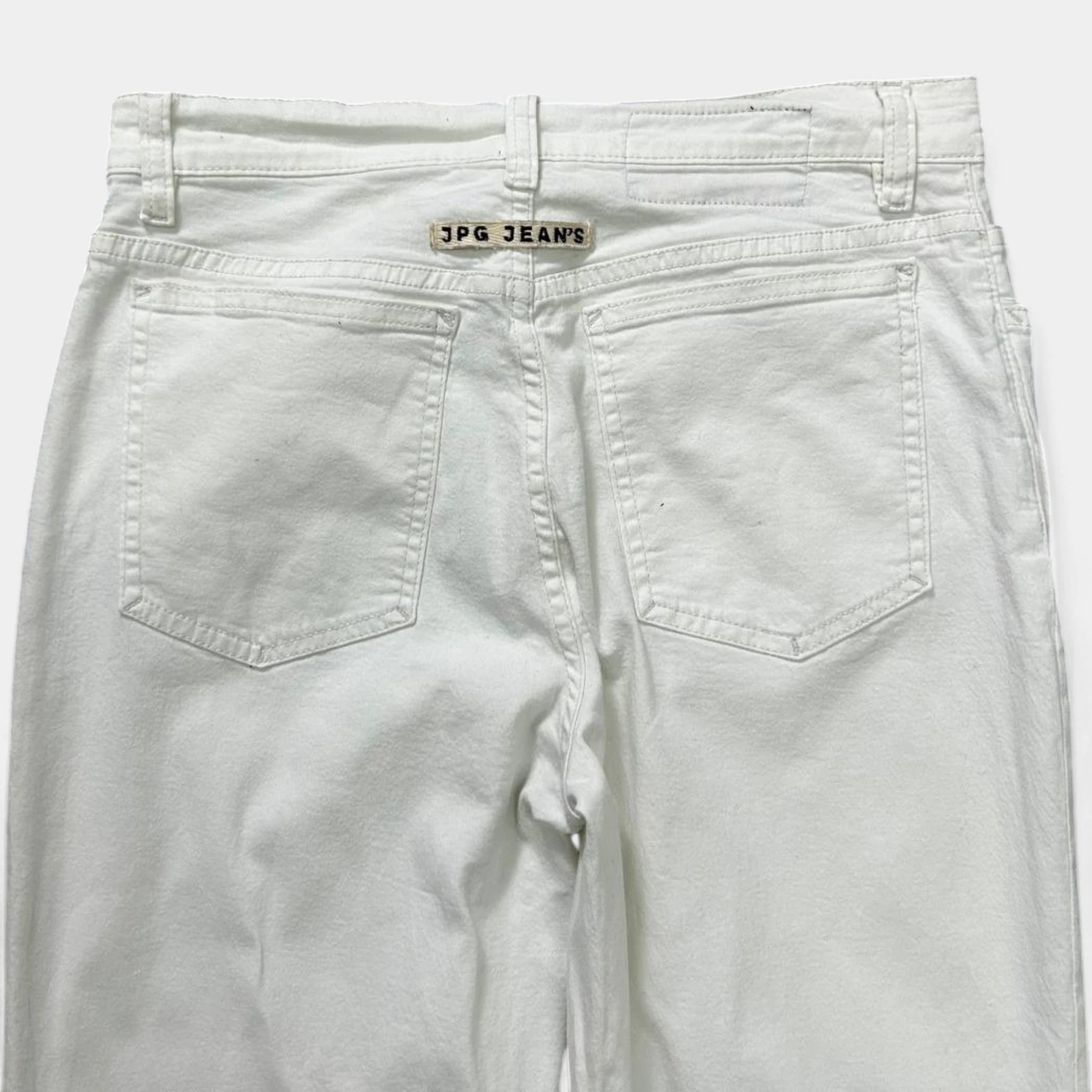 Jean Paul Gaultier White Skinny Straight Leg Pants