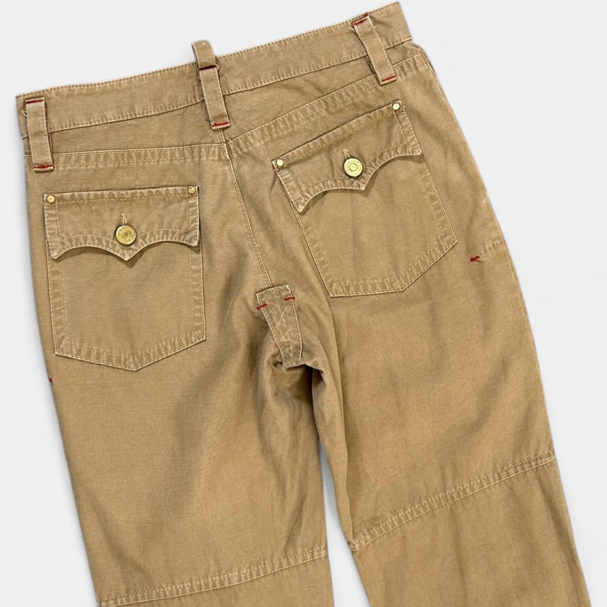 Dsquared2 AC/DC 2000s Beige Pants